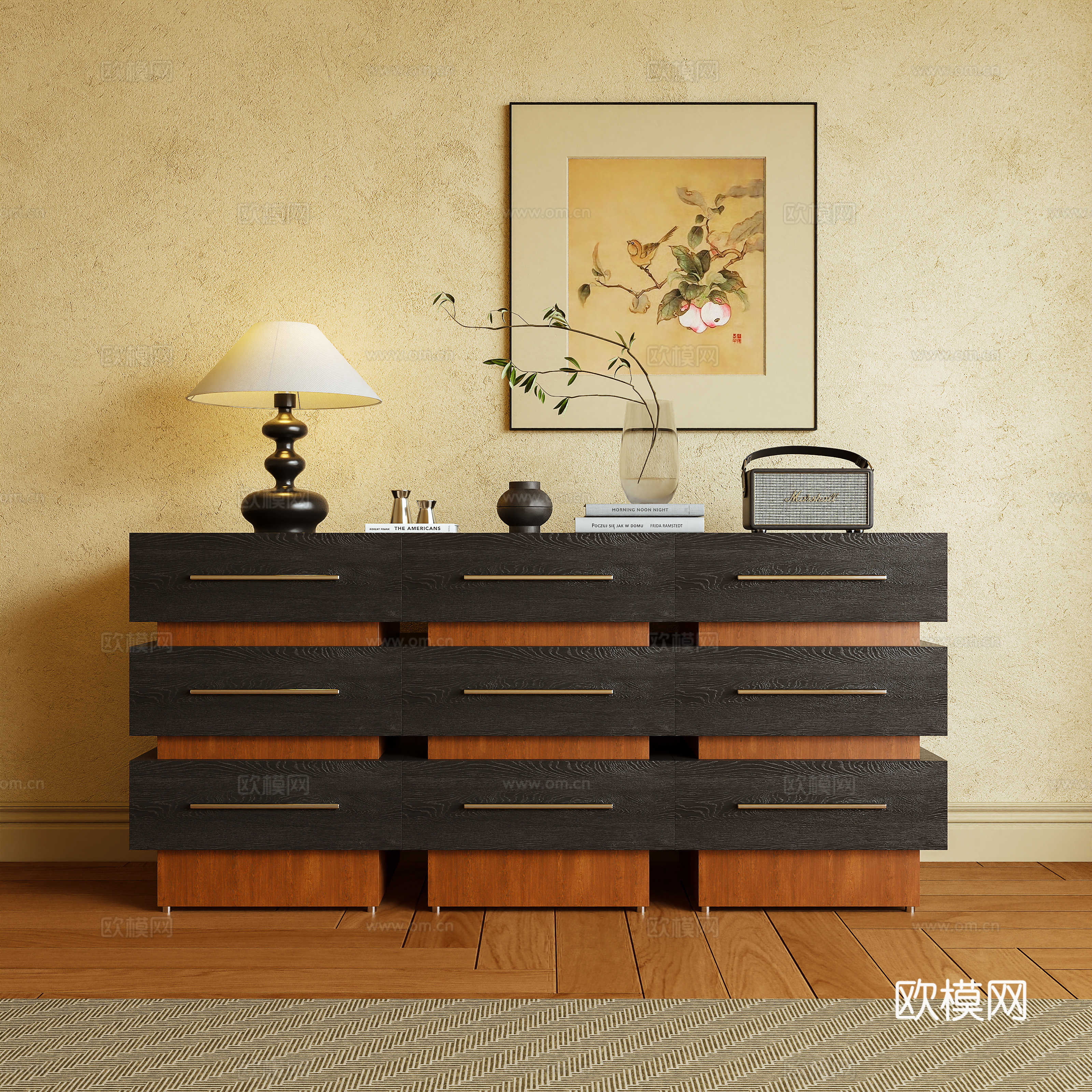 斗柜 玄关柜 边柜 储物柜 置物柜 摆件3d模型下载