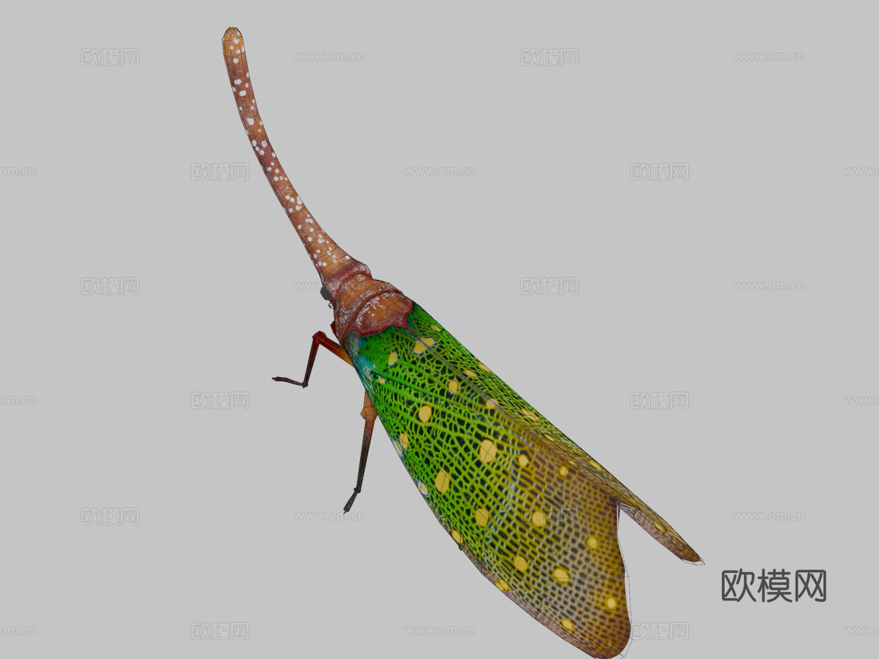 灯笼低多边形su模型