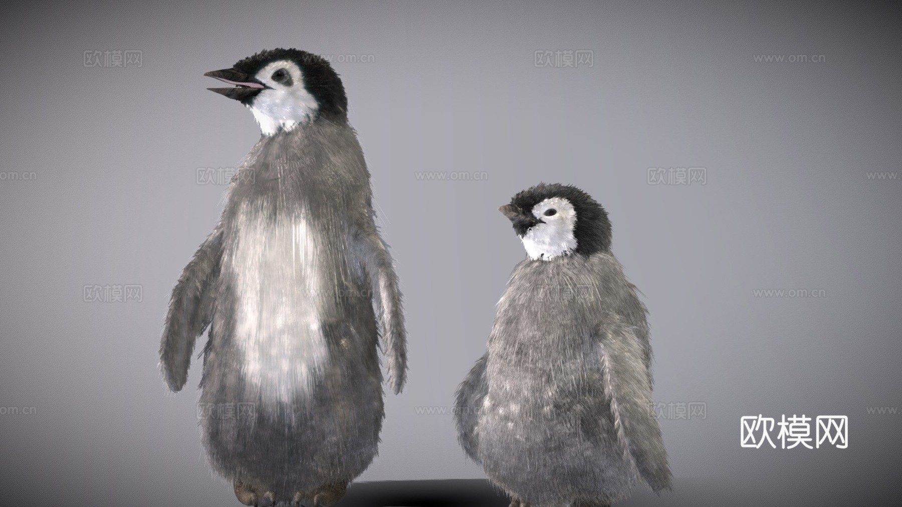 小帝企鹅幼年su模型