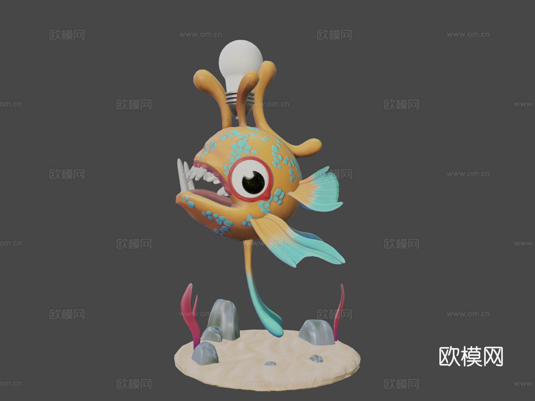 深海鮟鱇漂流物su模型
