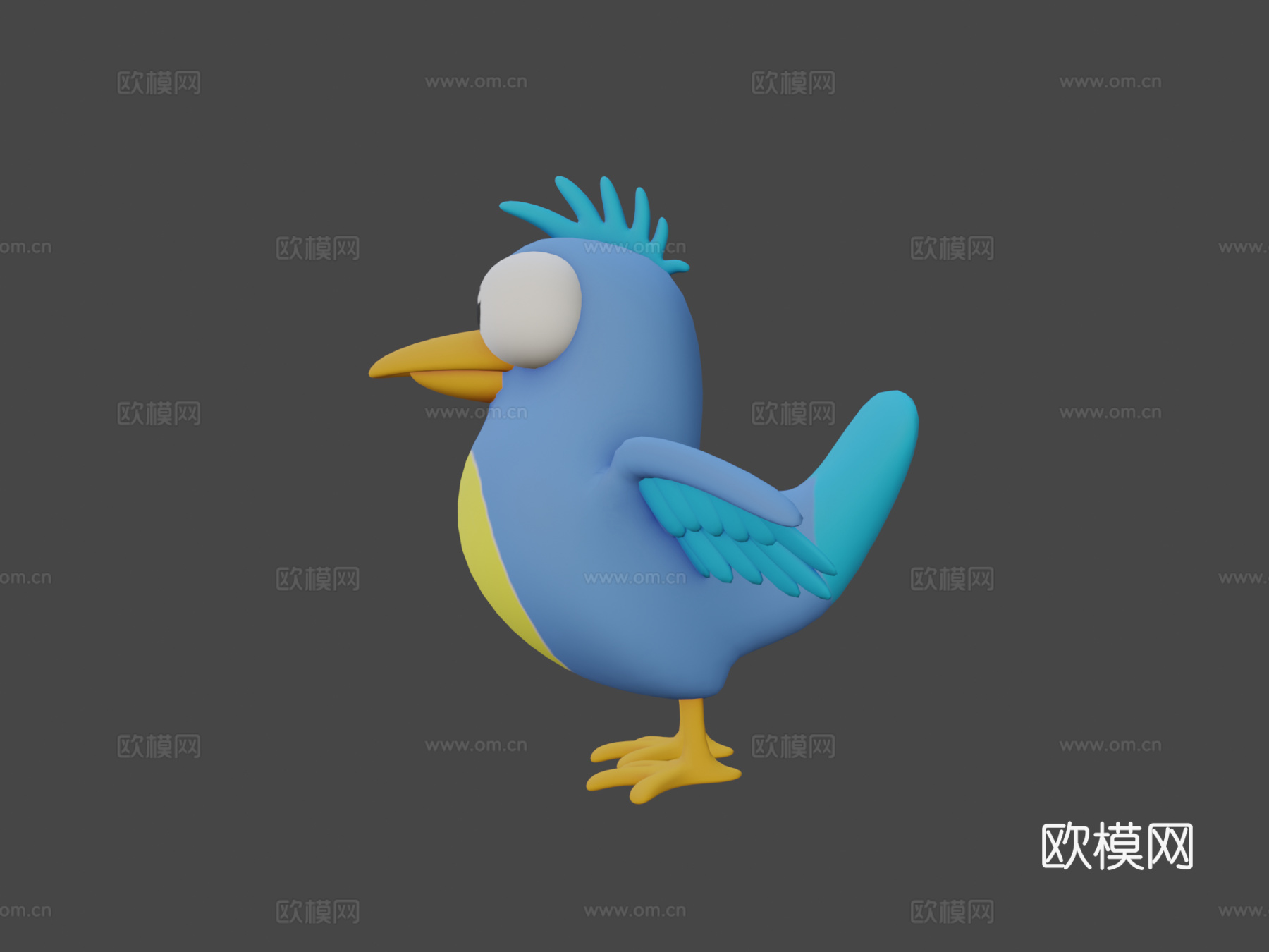 卡通鸟su模型下载（渲染图7）