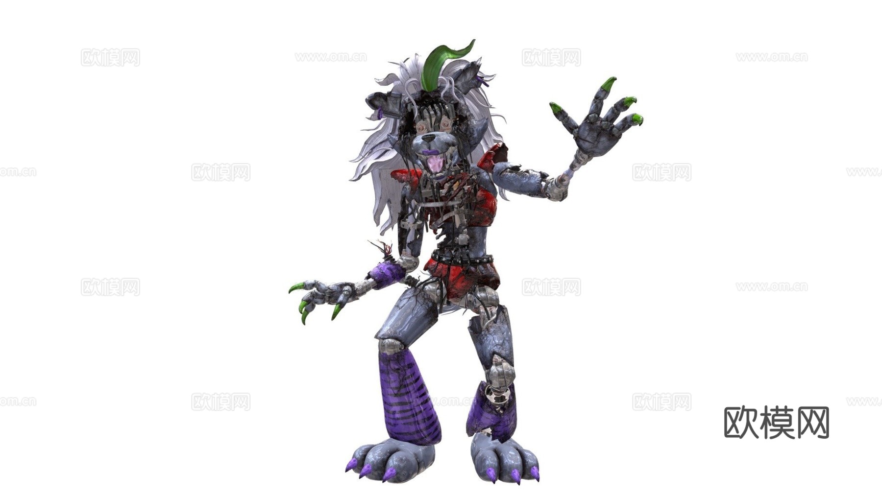 破碎的罗克珊狼su模型