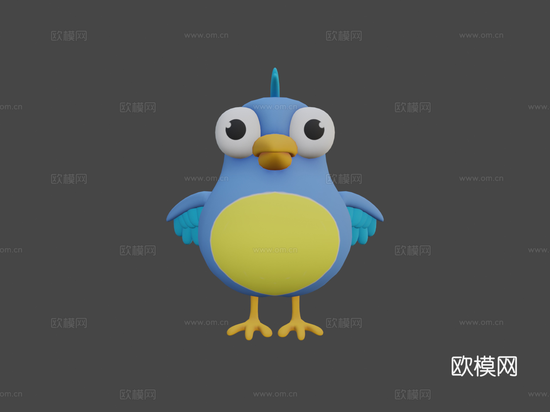 卡通鸟su模型下载（渲染图8）