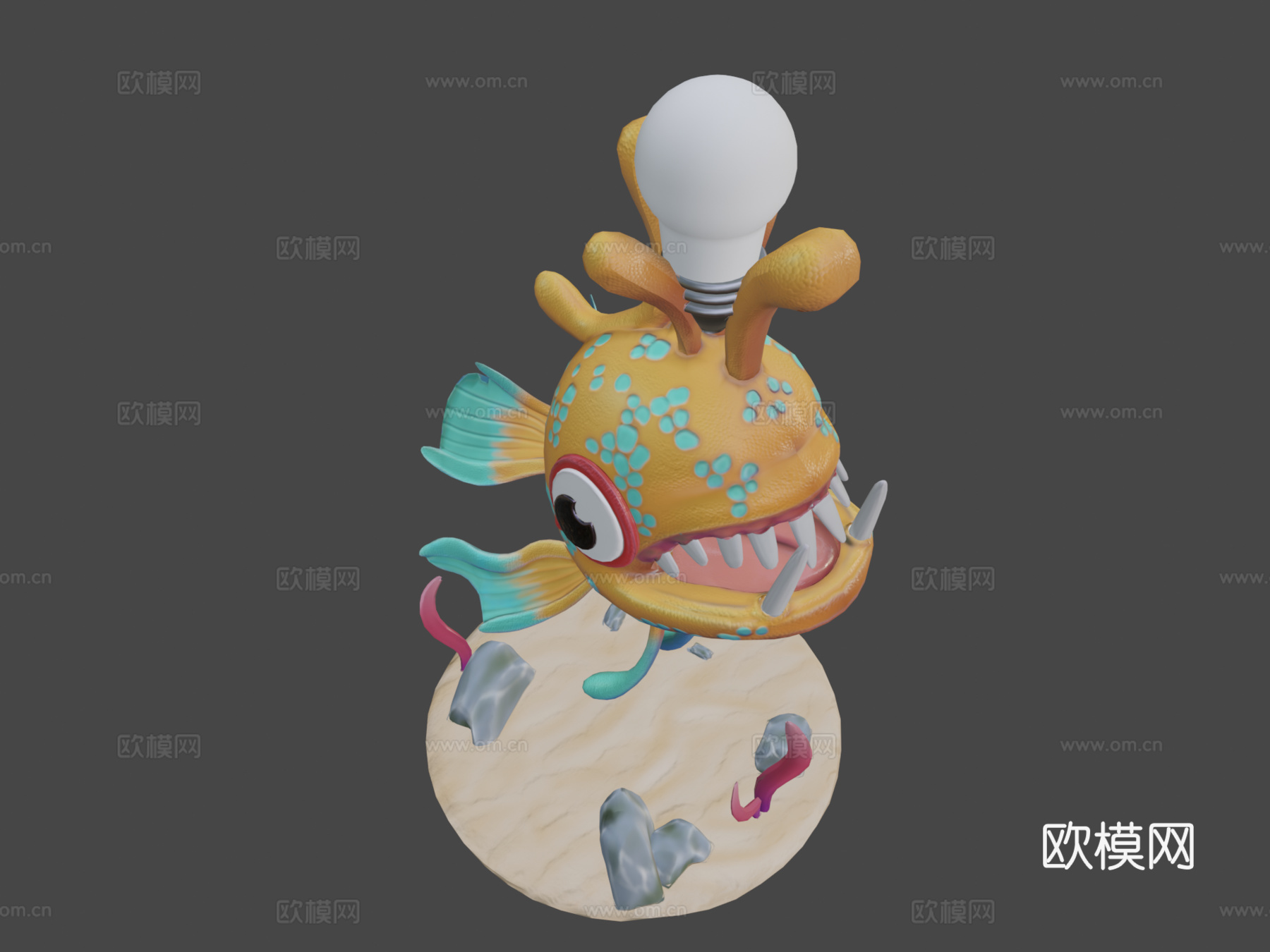 深海鮟鱇漂流物su模型