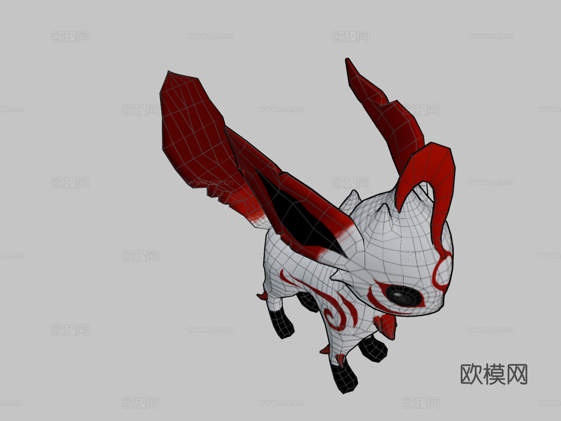 宝可梦叶精灵大神风格低多边形su模型