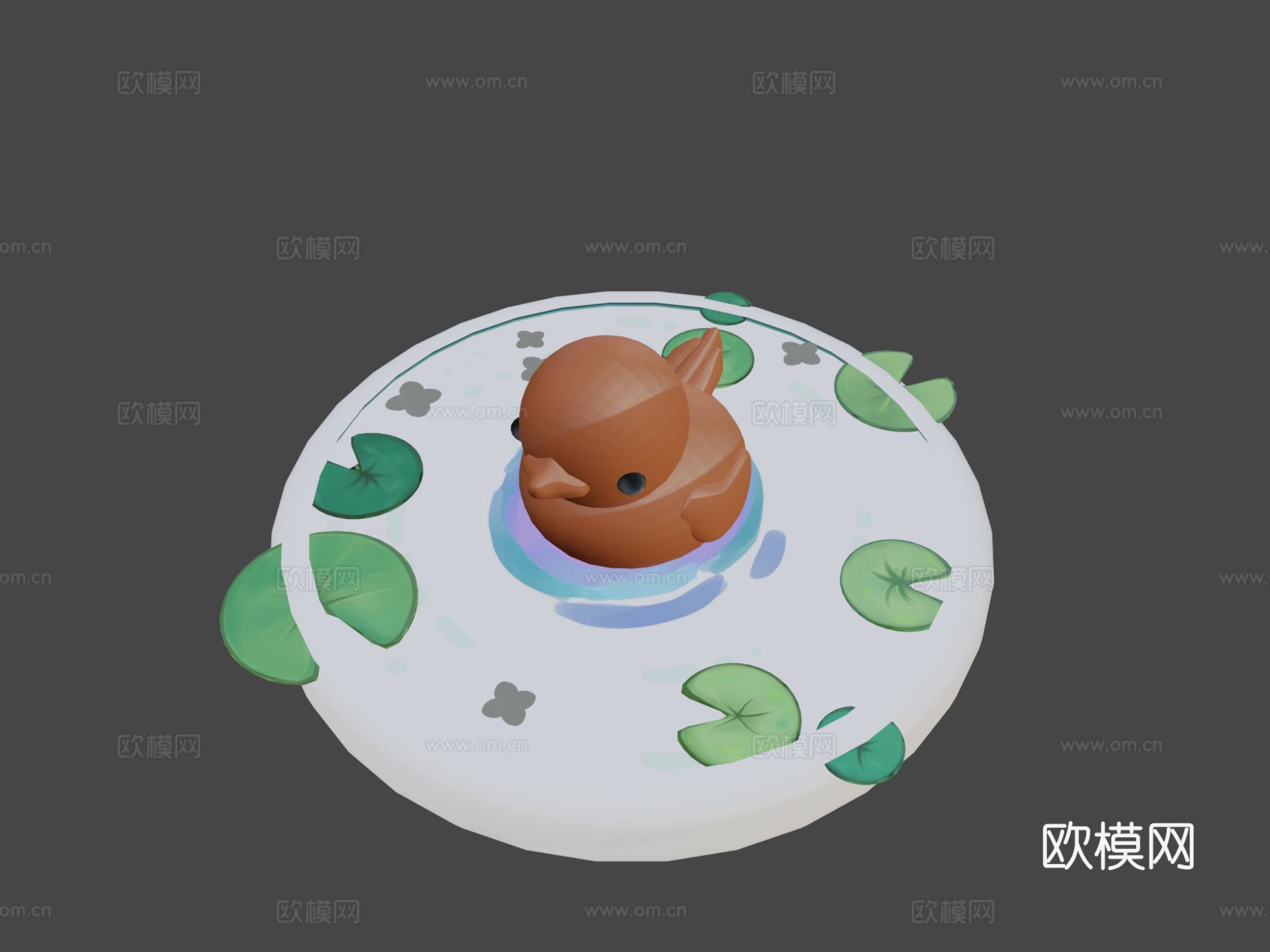 鸭子池塘su模型下载（渲染图7）