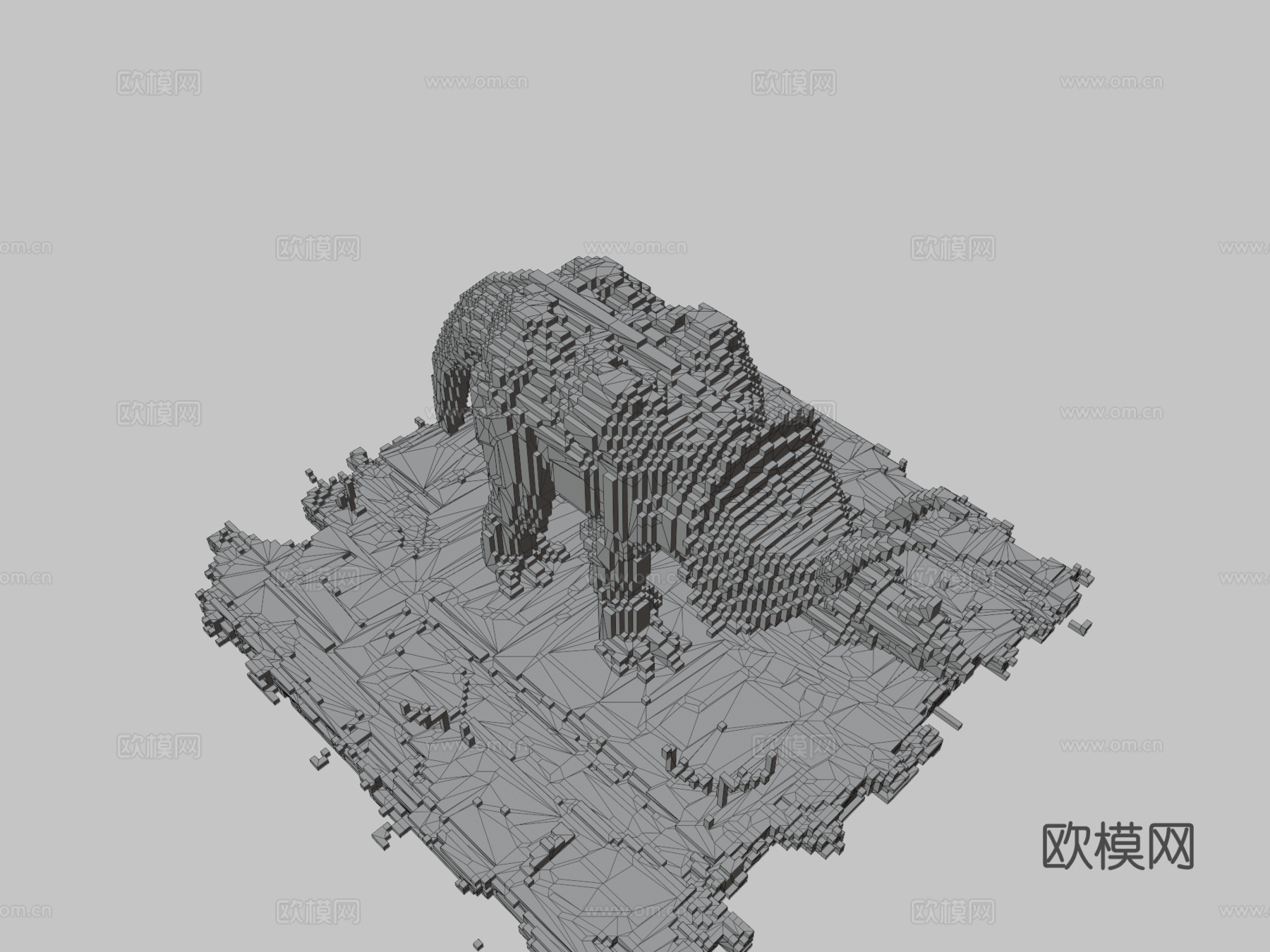 体素三角龙su模型