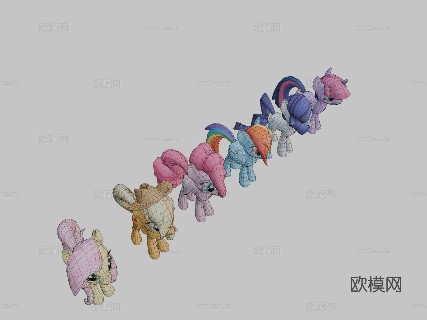 小马六号su模型下载（渲染图2）