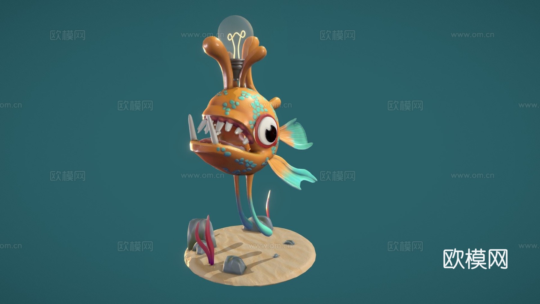 深海鮟鱇漂流物su模型