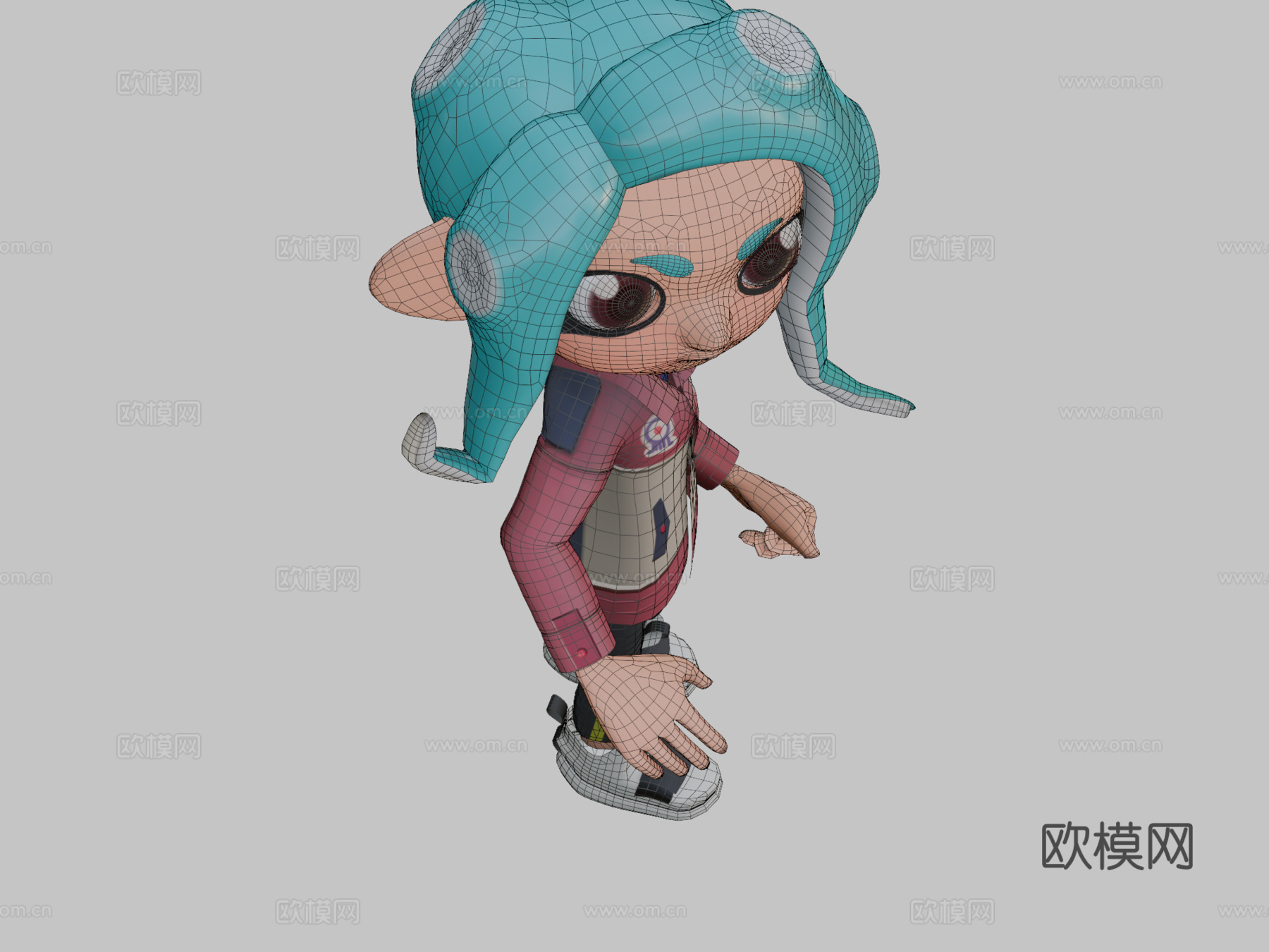 章鱼人su模型下载（渲染图2）