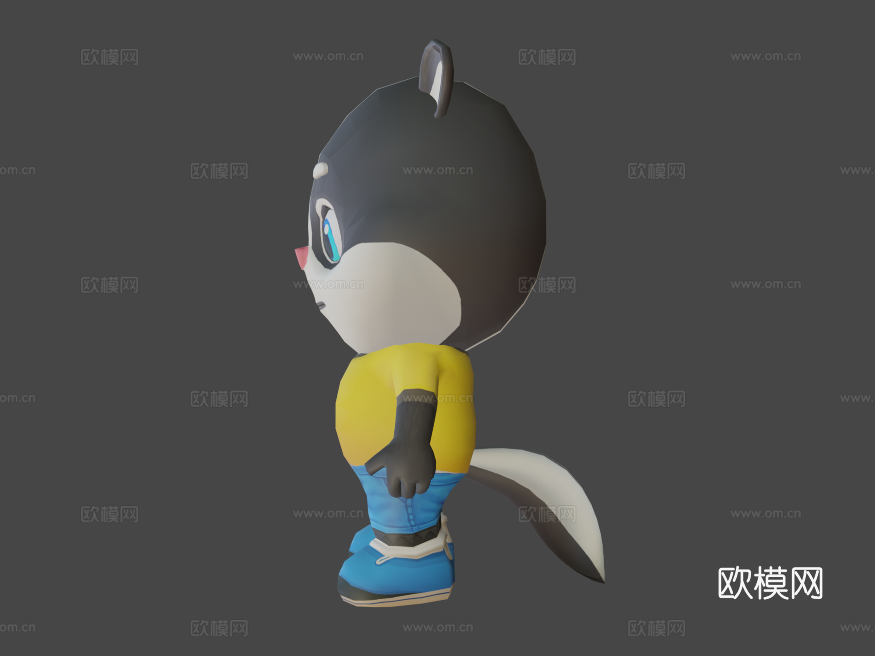 臭鼬动画骨骼su模型