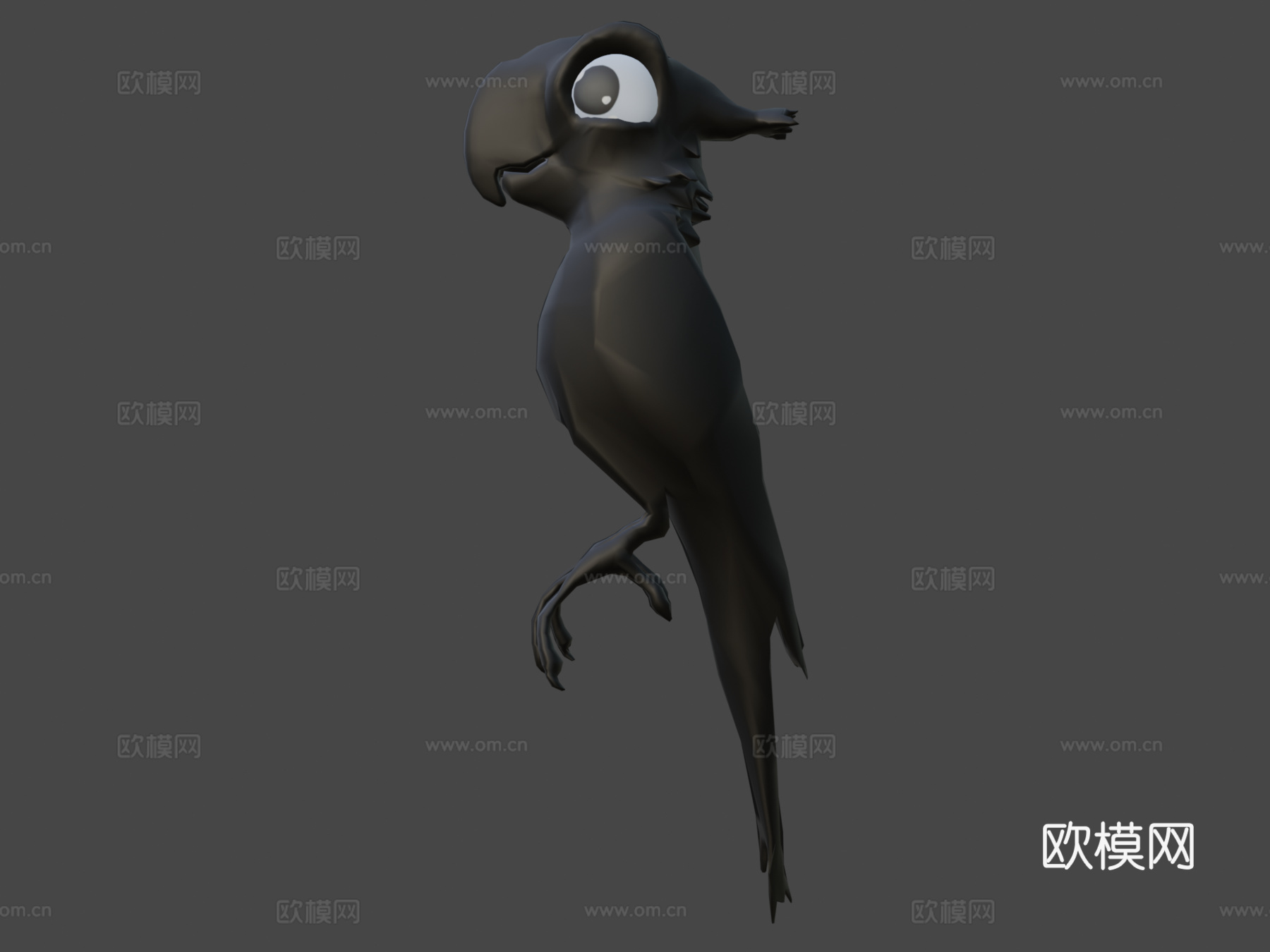 风格化鹦鹉su模型