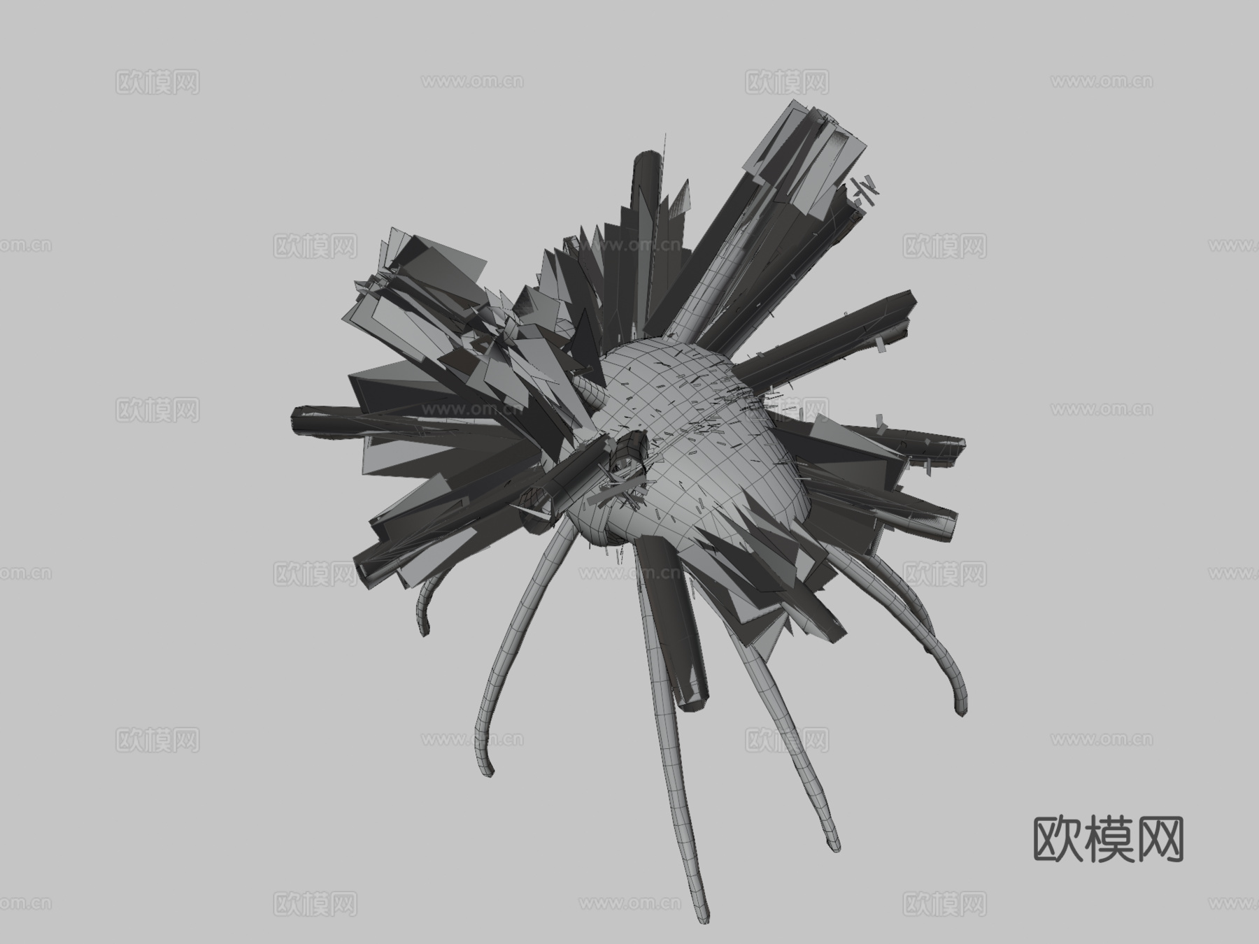 金丝圆蛛su模型下载（渲染图3）