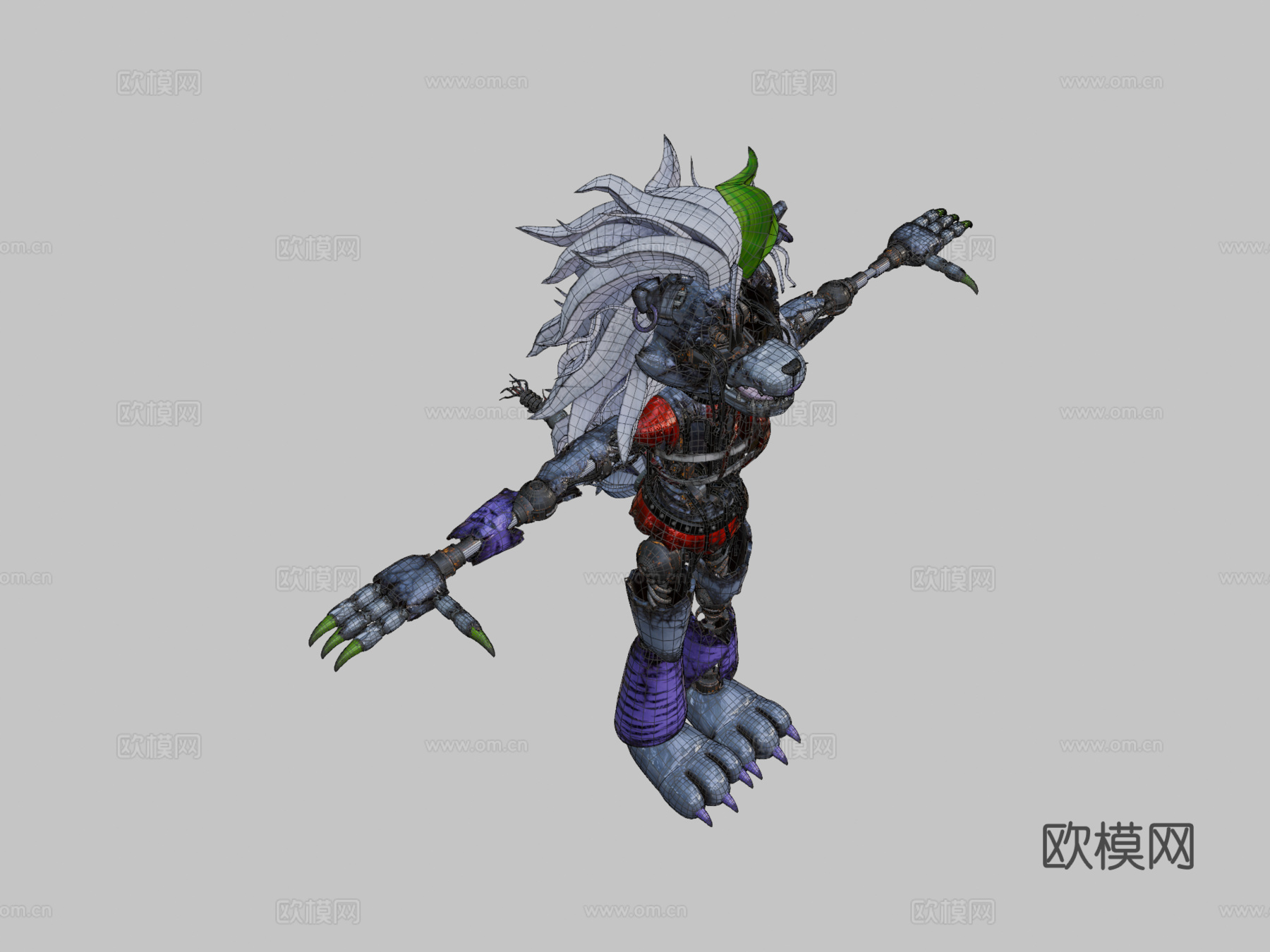 破碎的罗克珊狼su模型