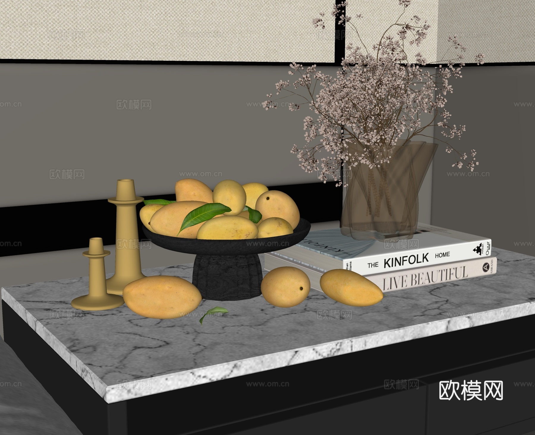 现代水果芒果su模型下载（渲染图2）