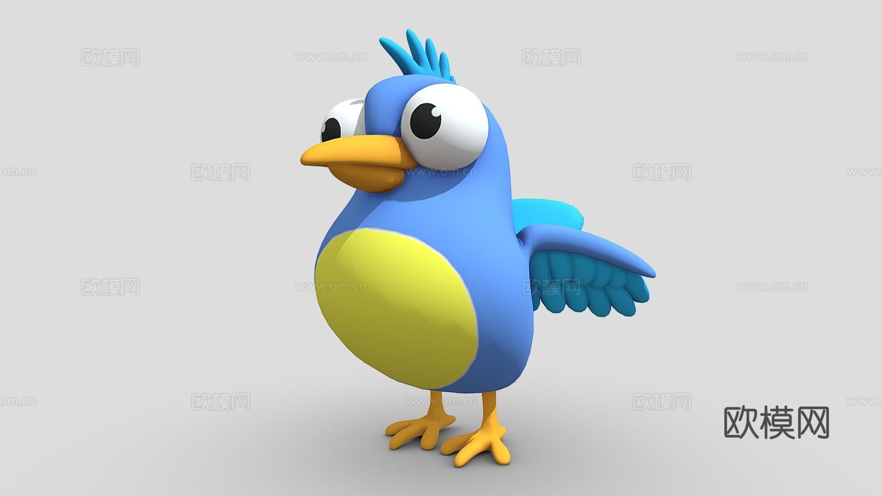 卡通鸟su模型下载（渲染图1）