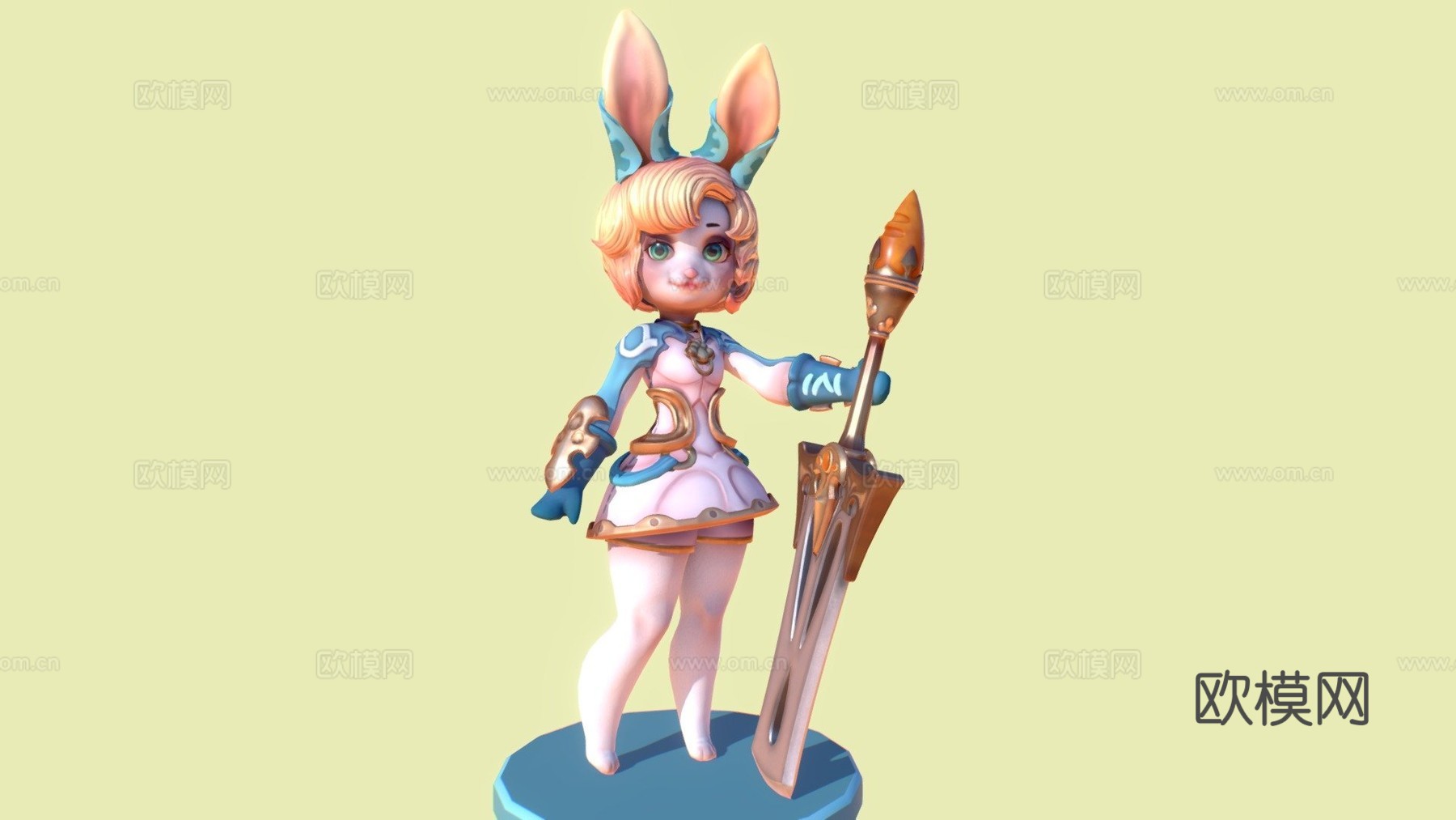 兔子骑士su模型