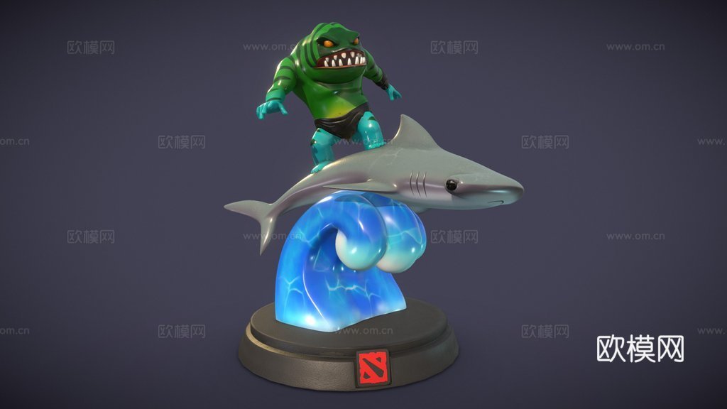 潮汐猎人刀塔2su模型下载（渲染图1）