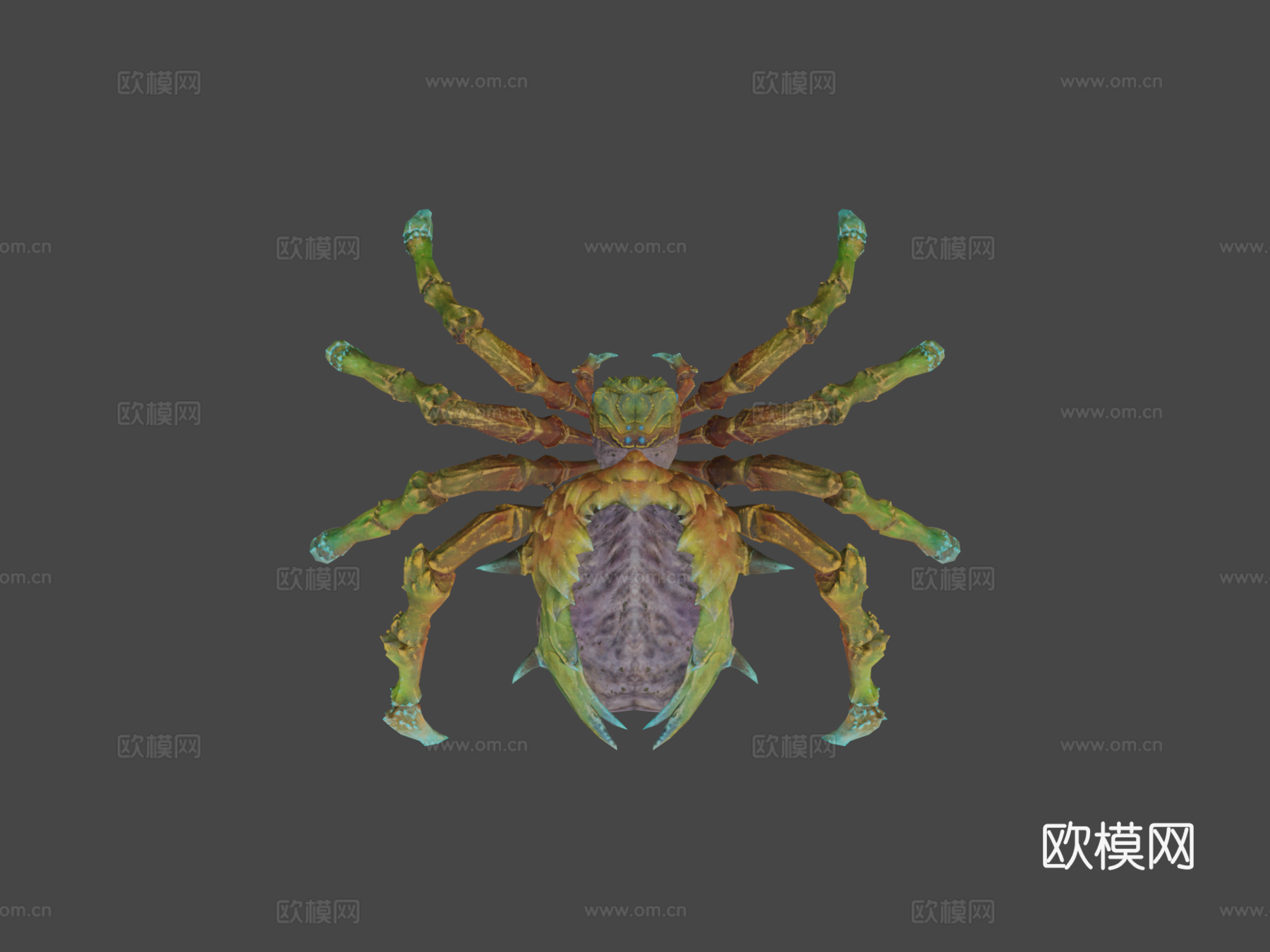 PBR跳跃蜘蛛怪物su模型