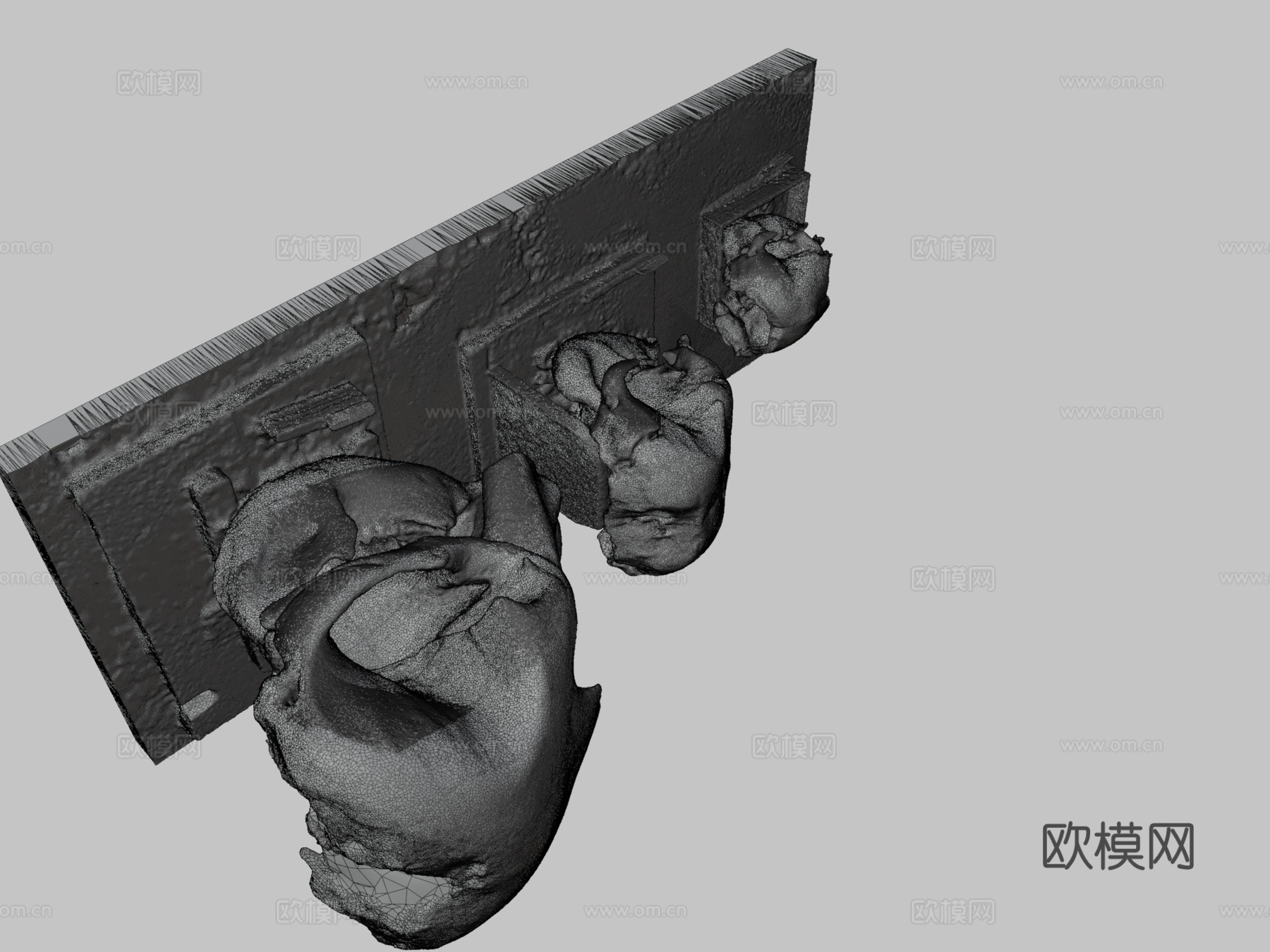 大象头骨su模型