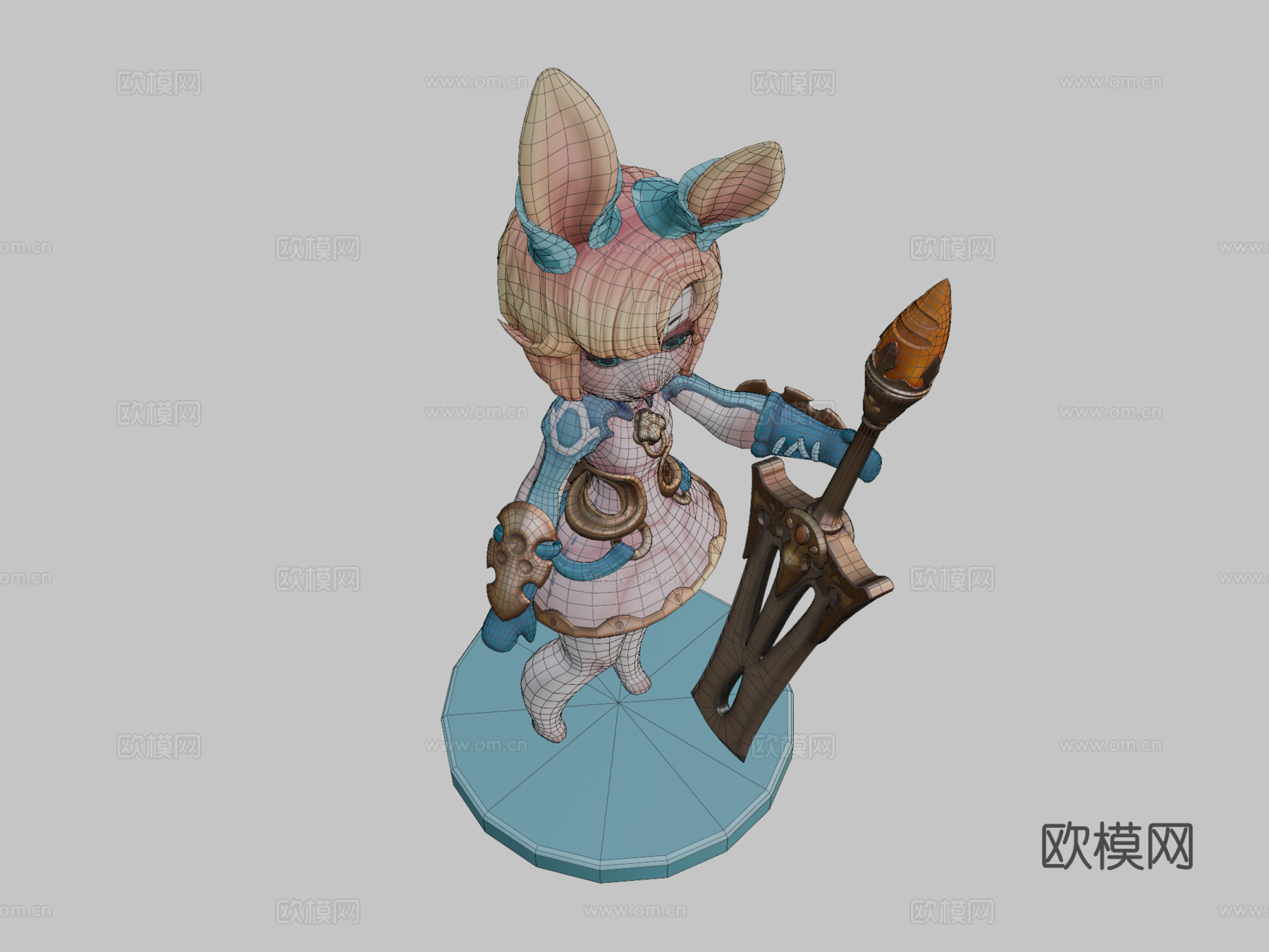 兔子骑士su模型