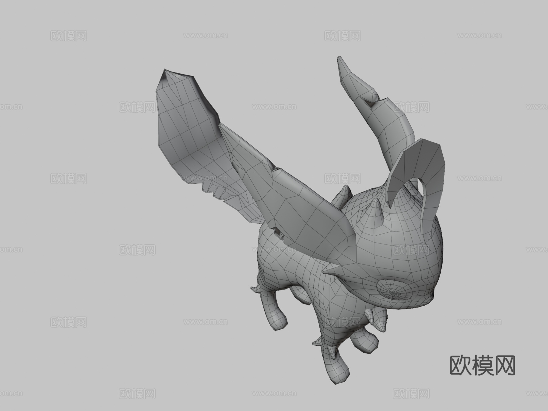 宝可梦叶精灵大神风格低多边形su模型