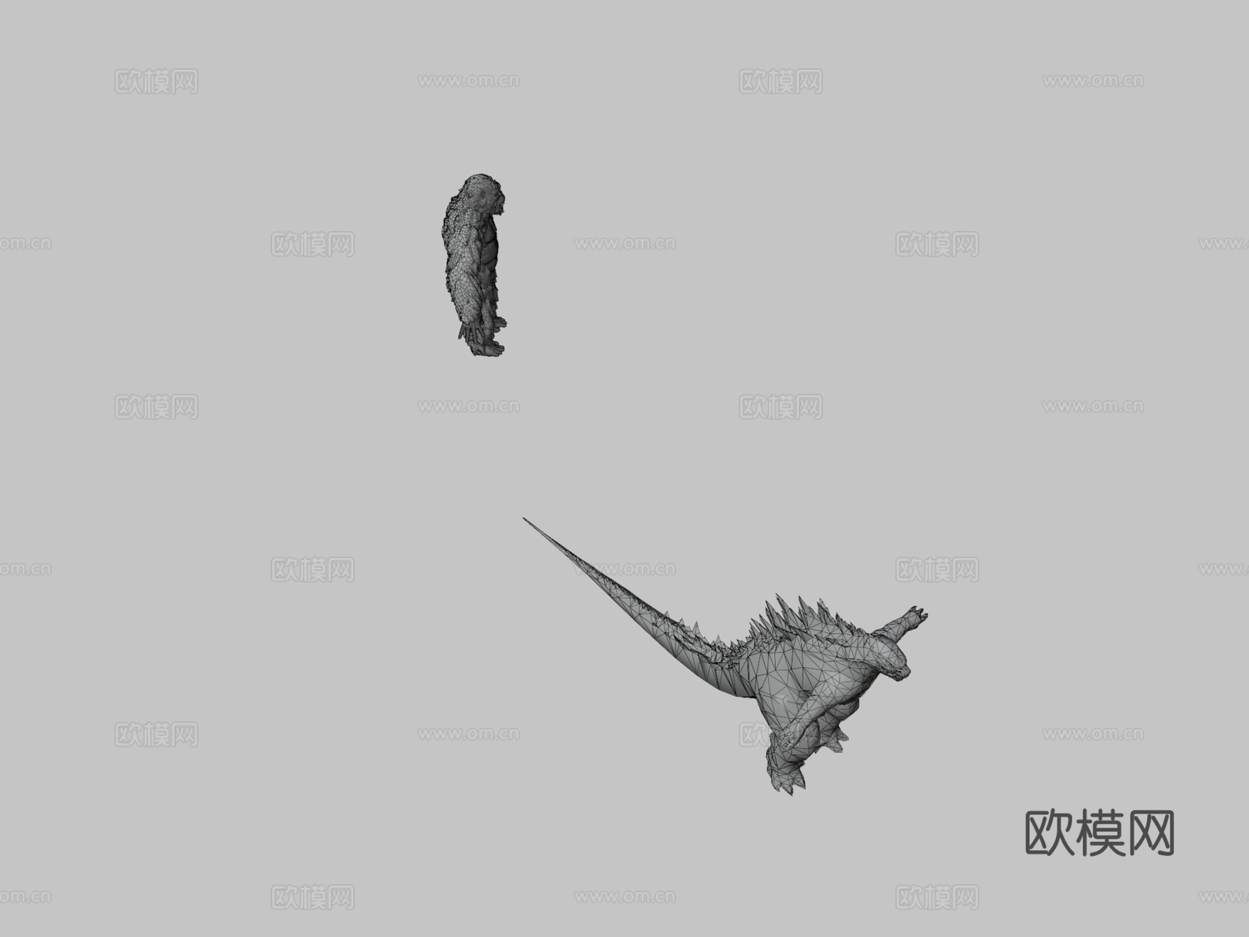 哥斯拉2014对战金刚2017su模型