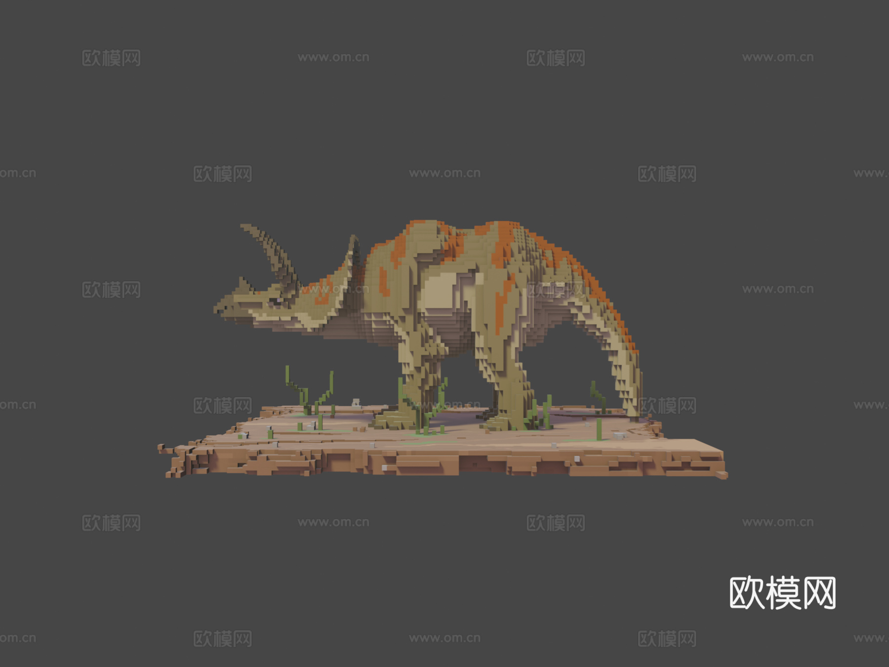 体素三角龙su模型