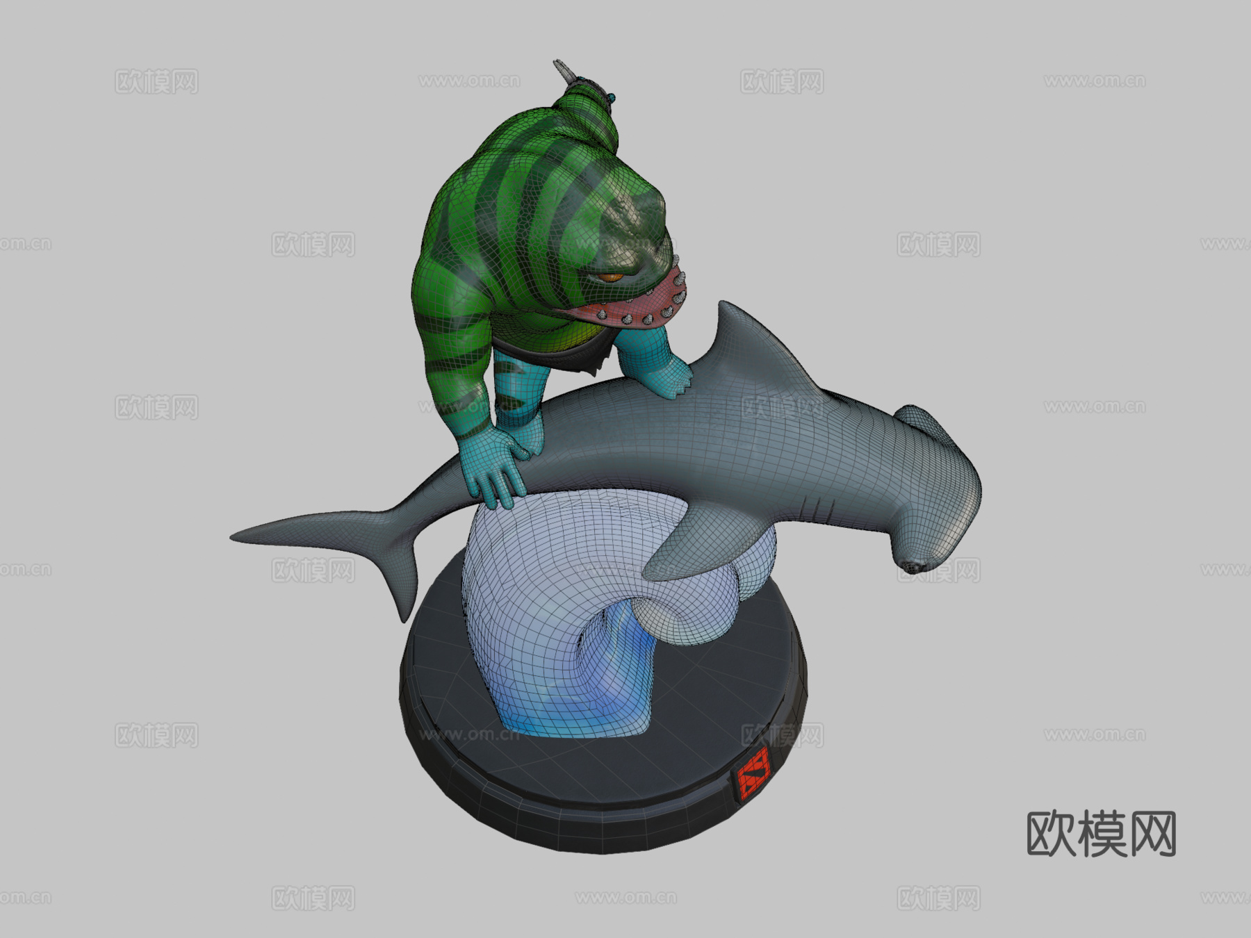 潮汐猎人刀塔2su模型下载（渲染图2）