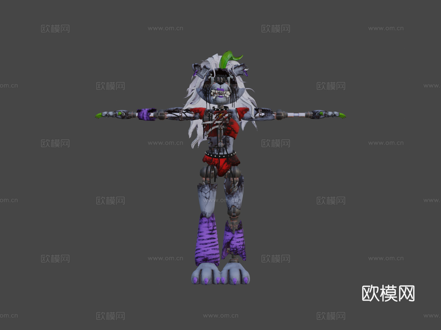 破碎的罗克珊狼su模型