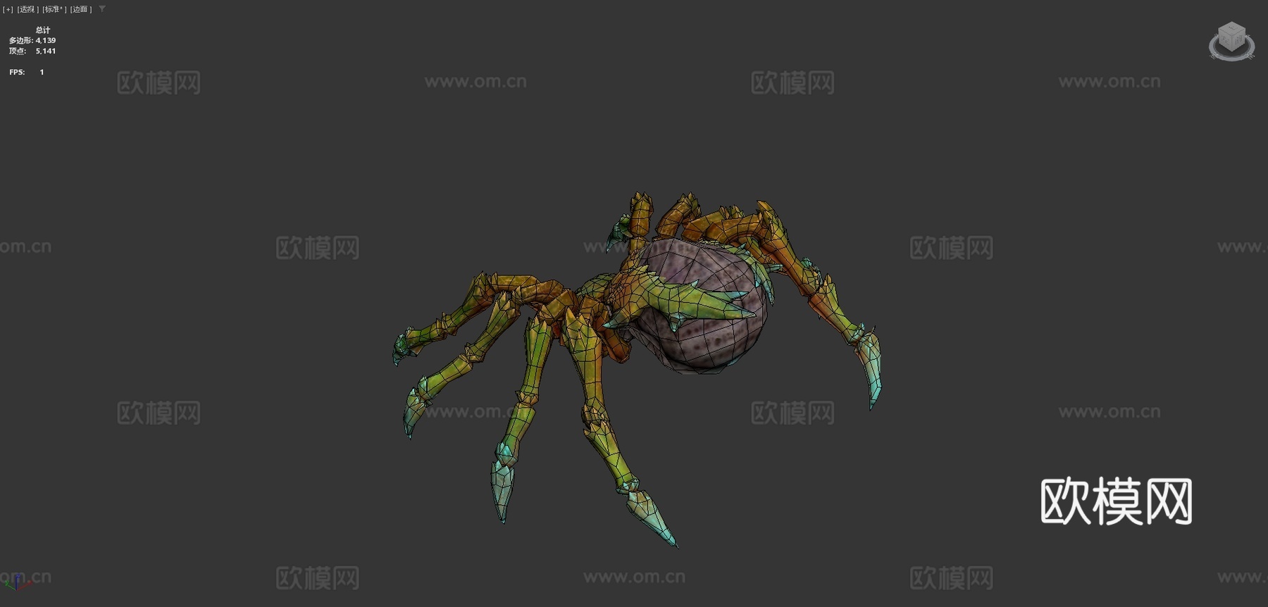 PBR跳跃蜘蛛怪物su模型