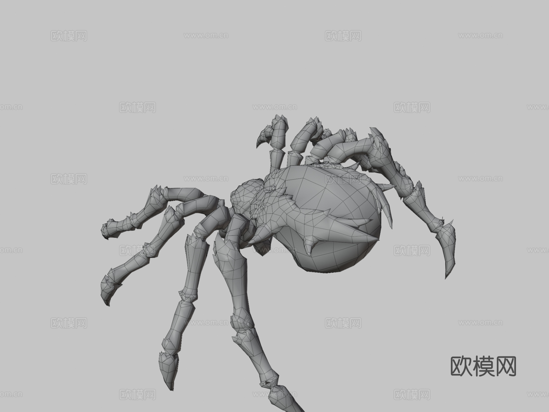 PBR跳跃蜘蛛怪物su模型