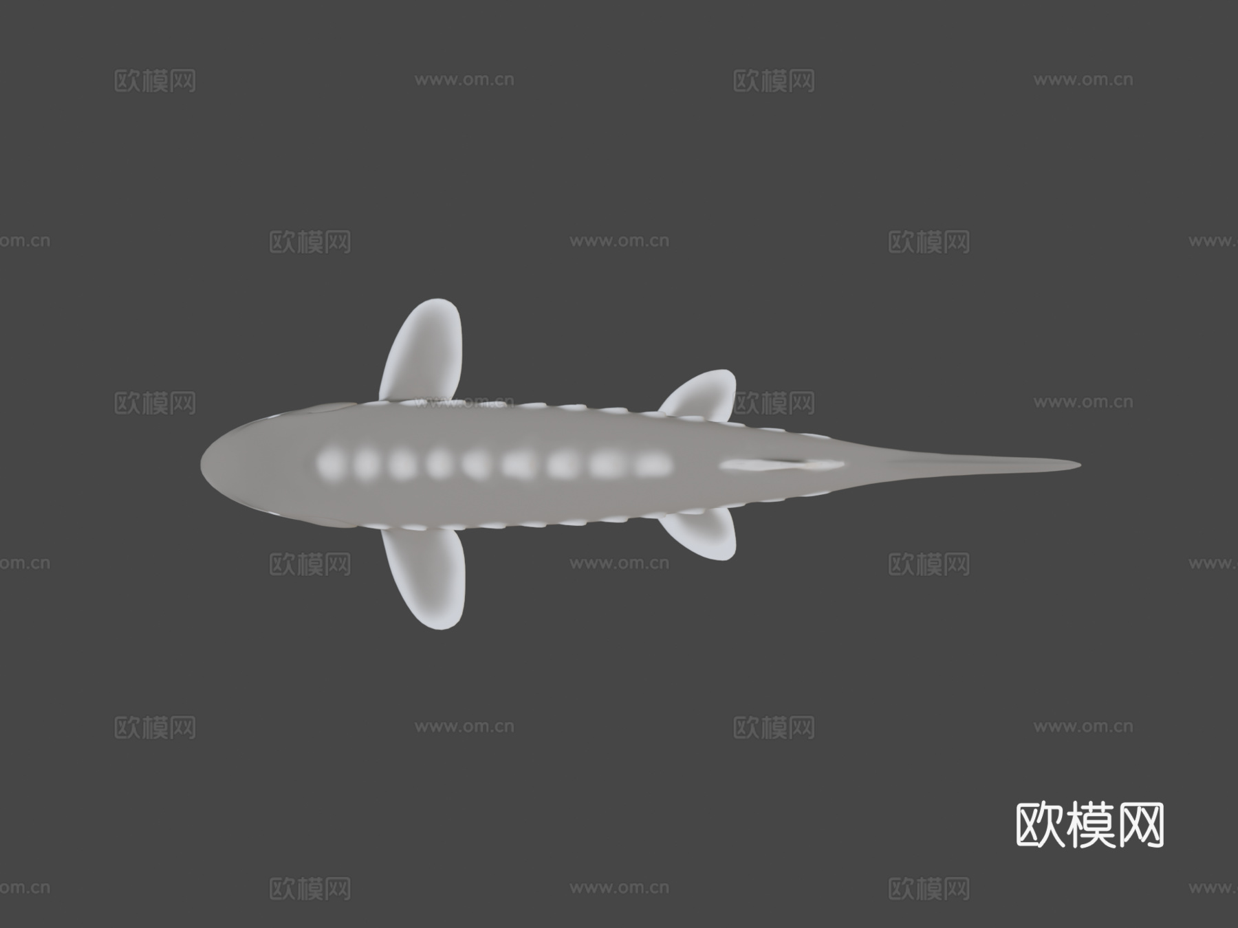 鲟鱼船su模型下载（渲染图6）