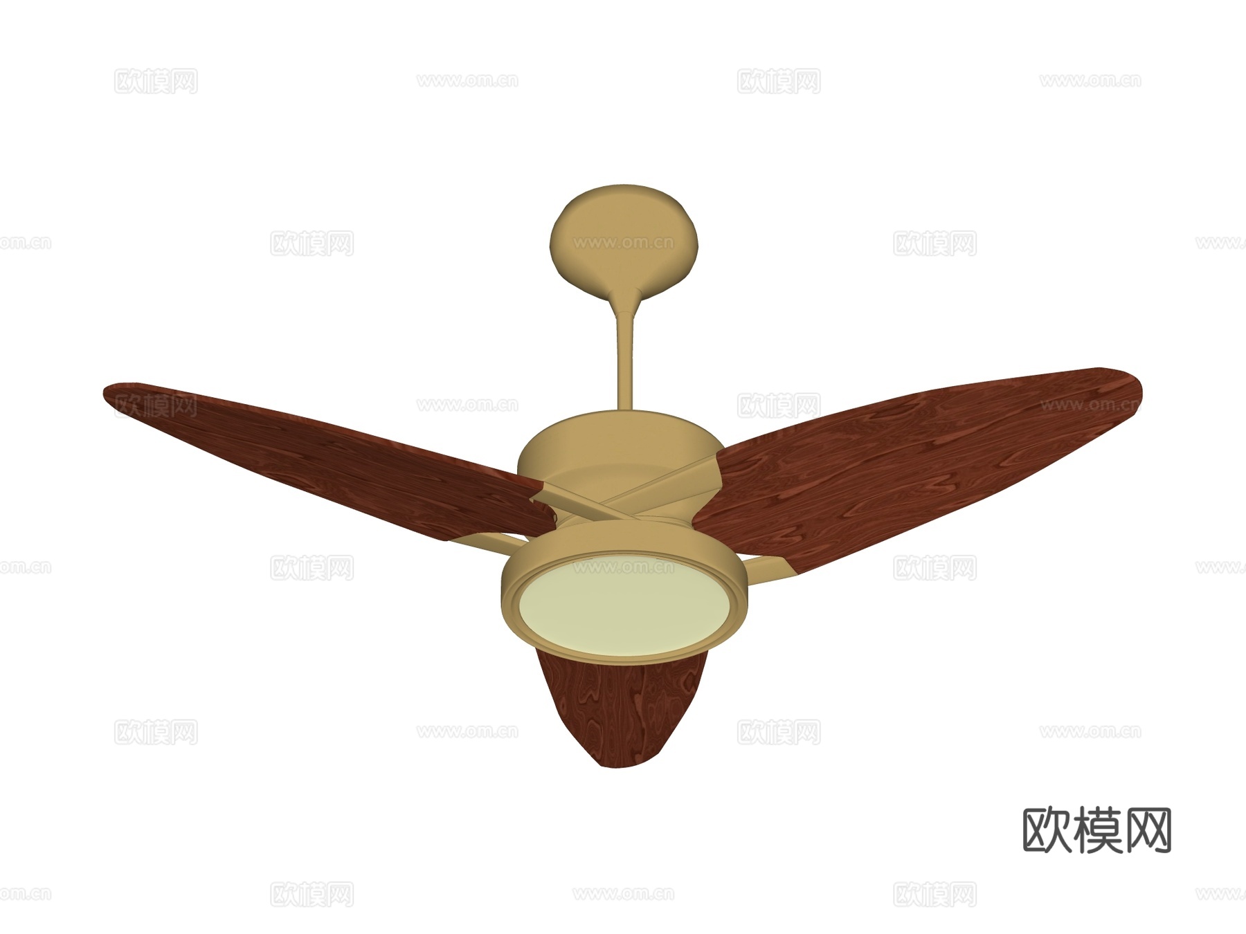 风扇 吊扇 风扇灯su模型下载（渲染图2）