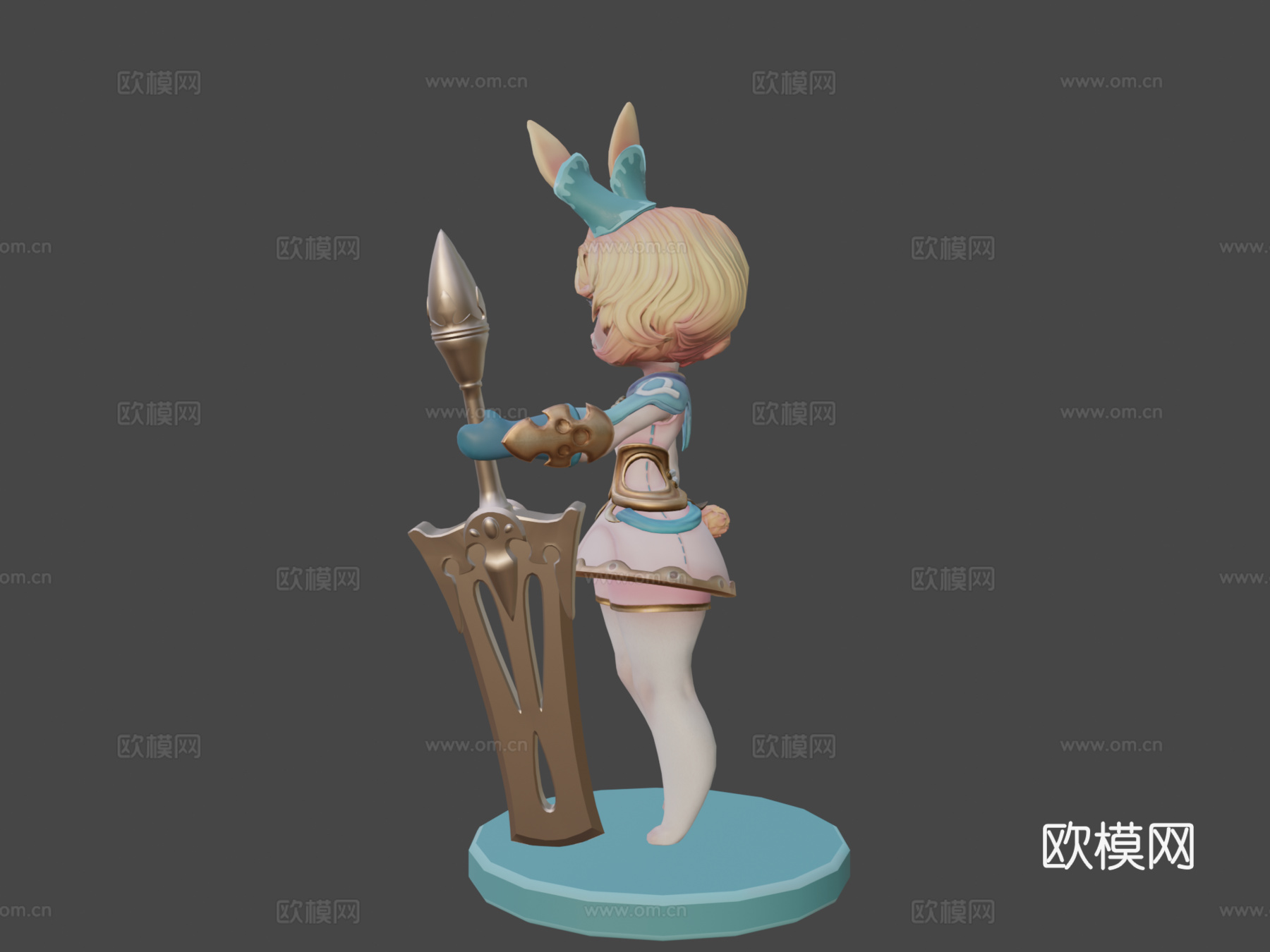 兔子骑士su模型