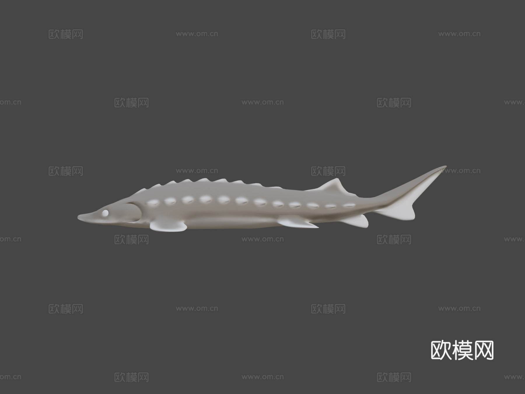鲟鱼船su模型下载（渲染图7）