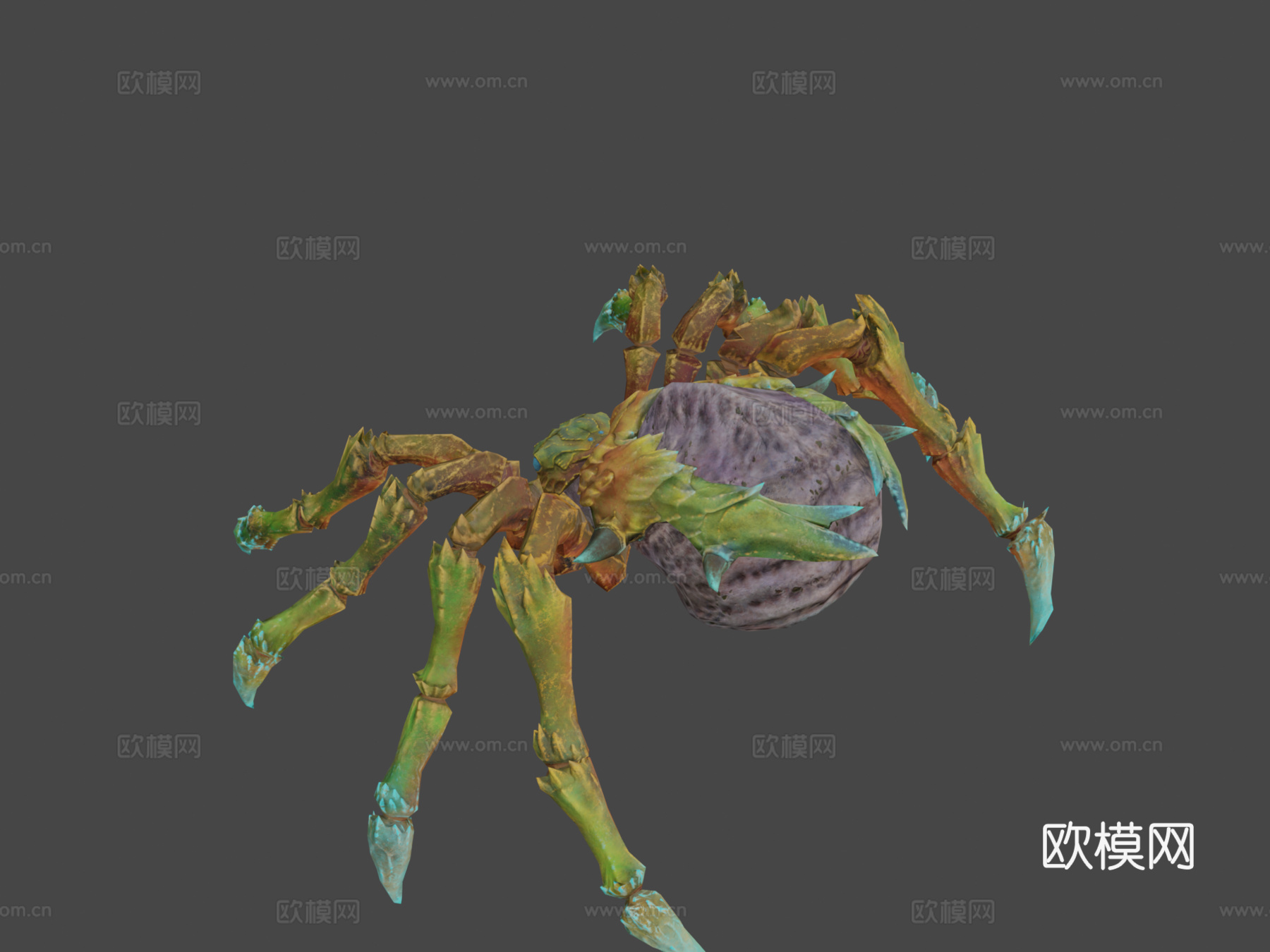 PBR跳跃蜘蛛怪物su模型