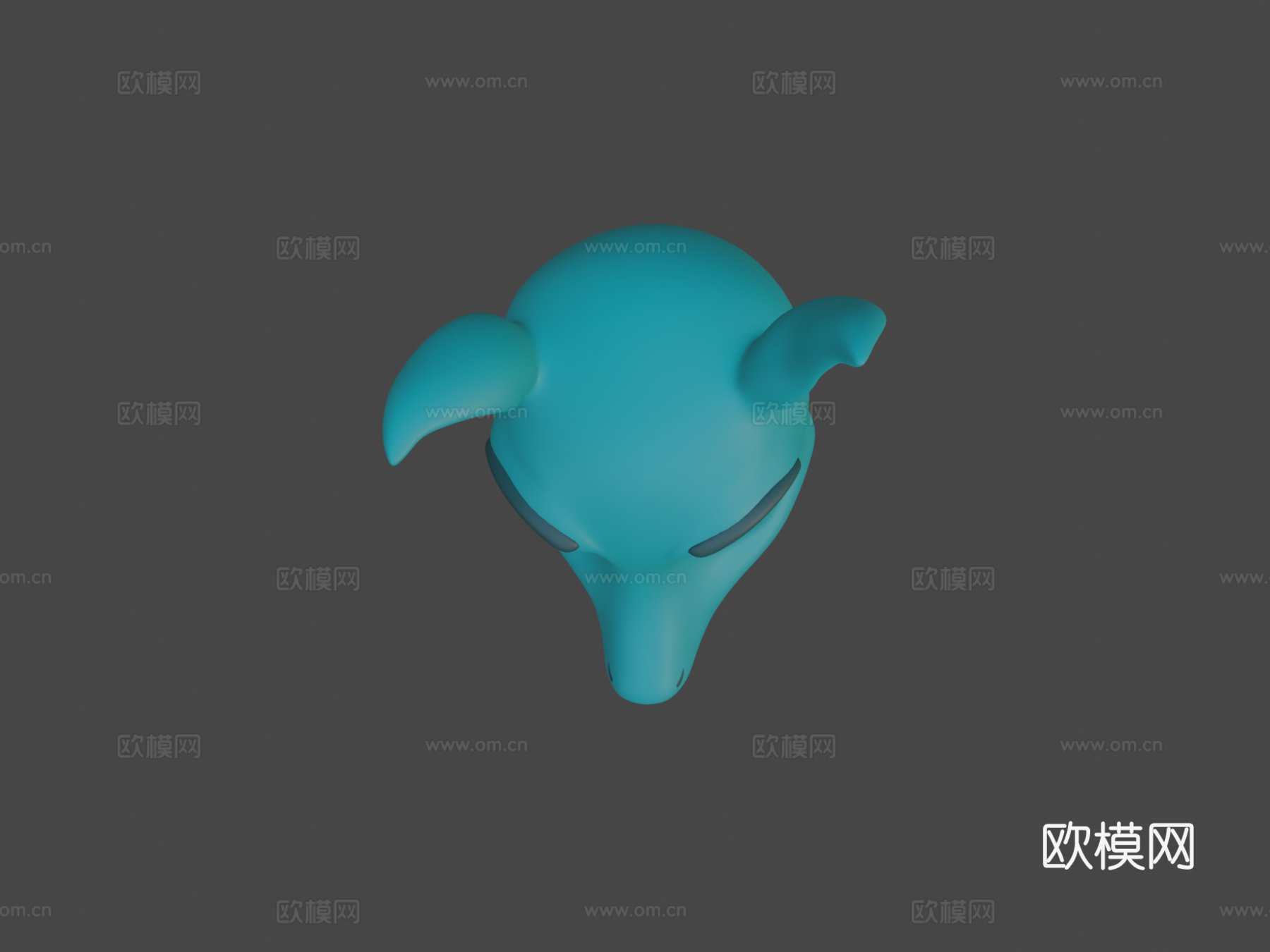 马角色半身像微笑su模型下载（渲染图5）