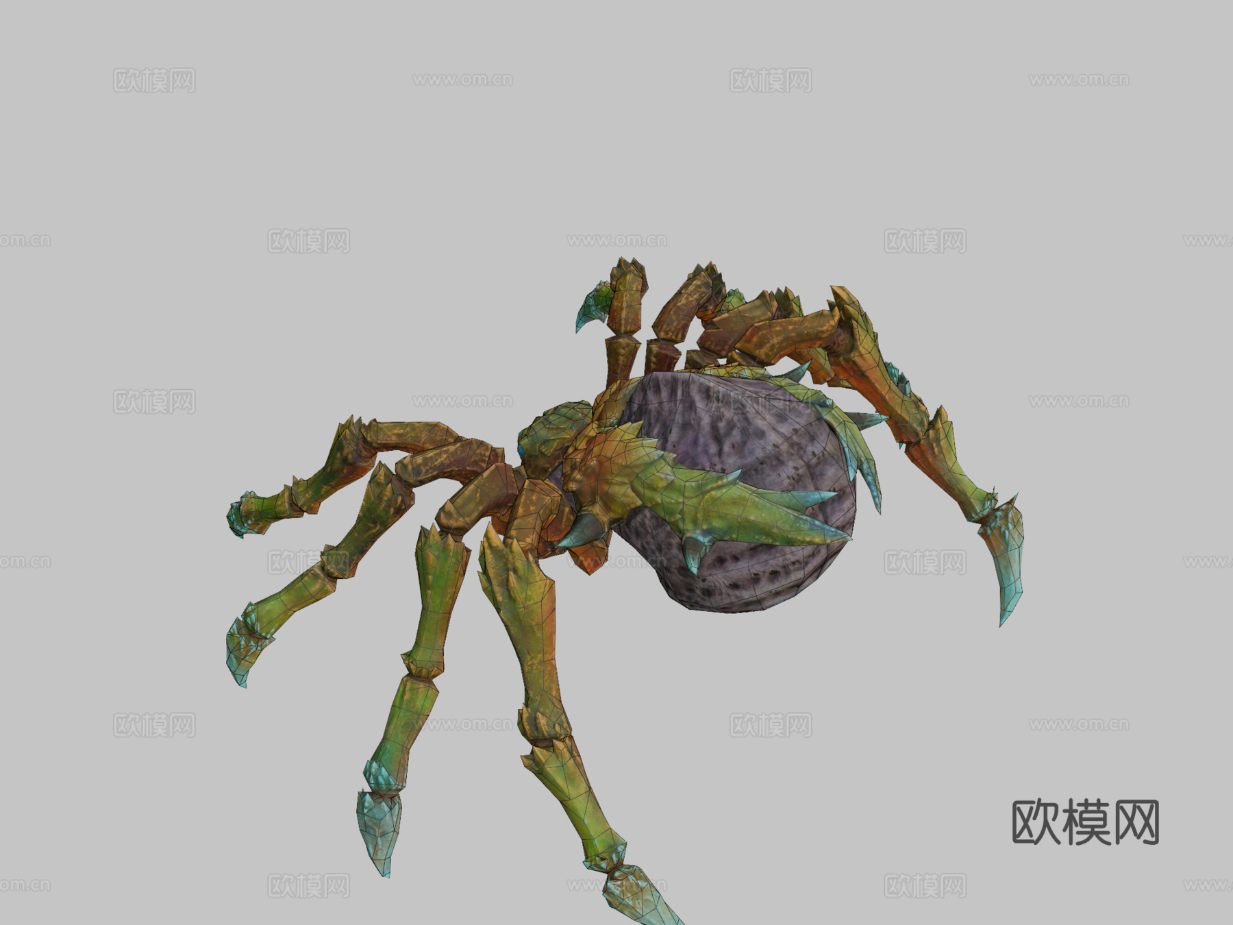 PBR跳跃蜘蛛怪物su模型