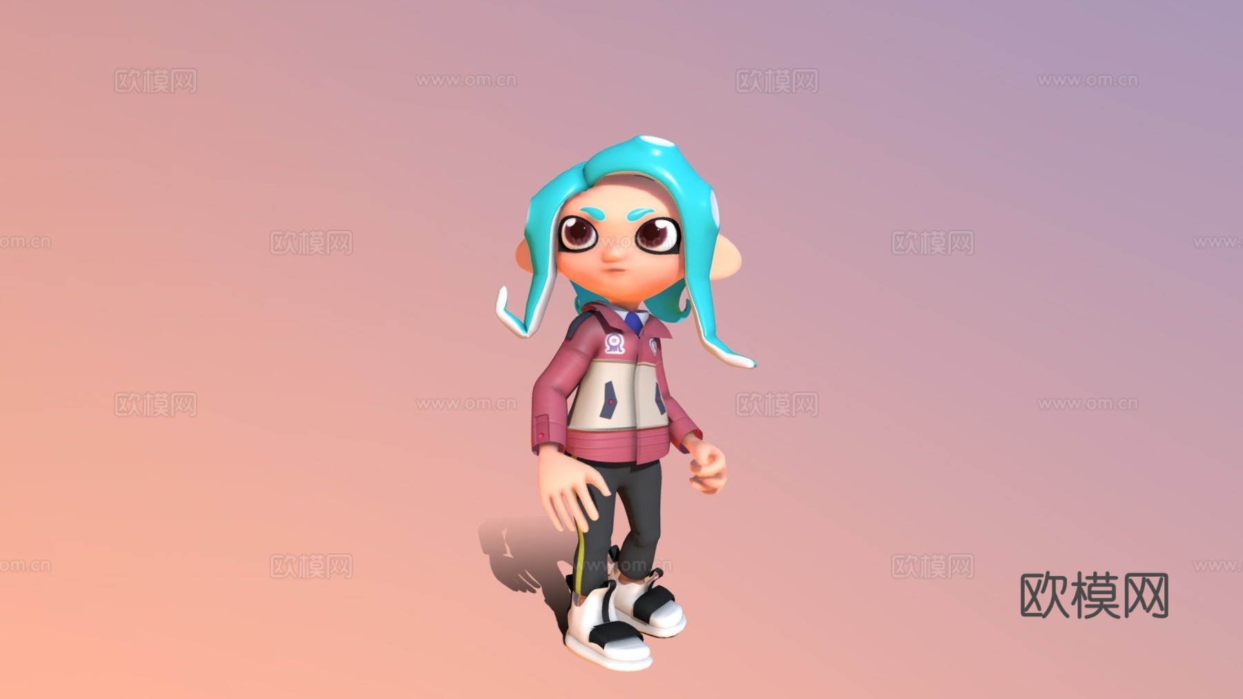 章鱼人su模型下载（渲染图1）