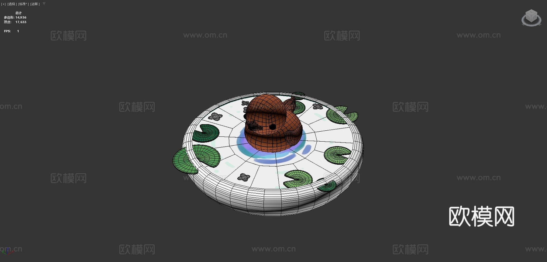 鸭子池塘su模型下载（渲染图4）