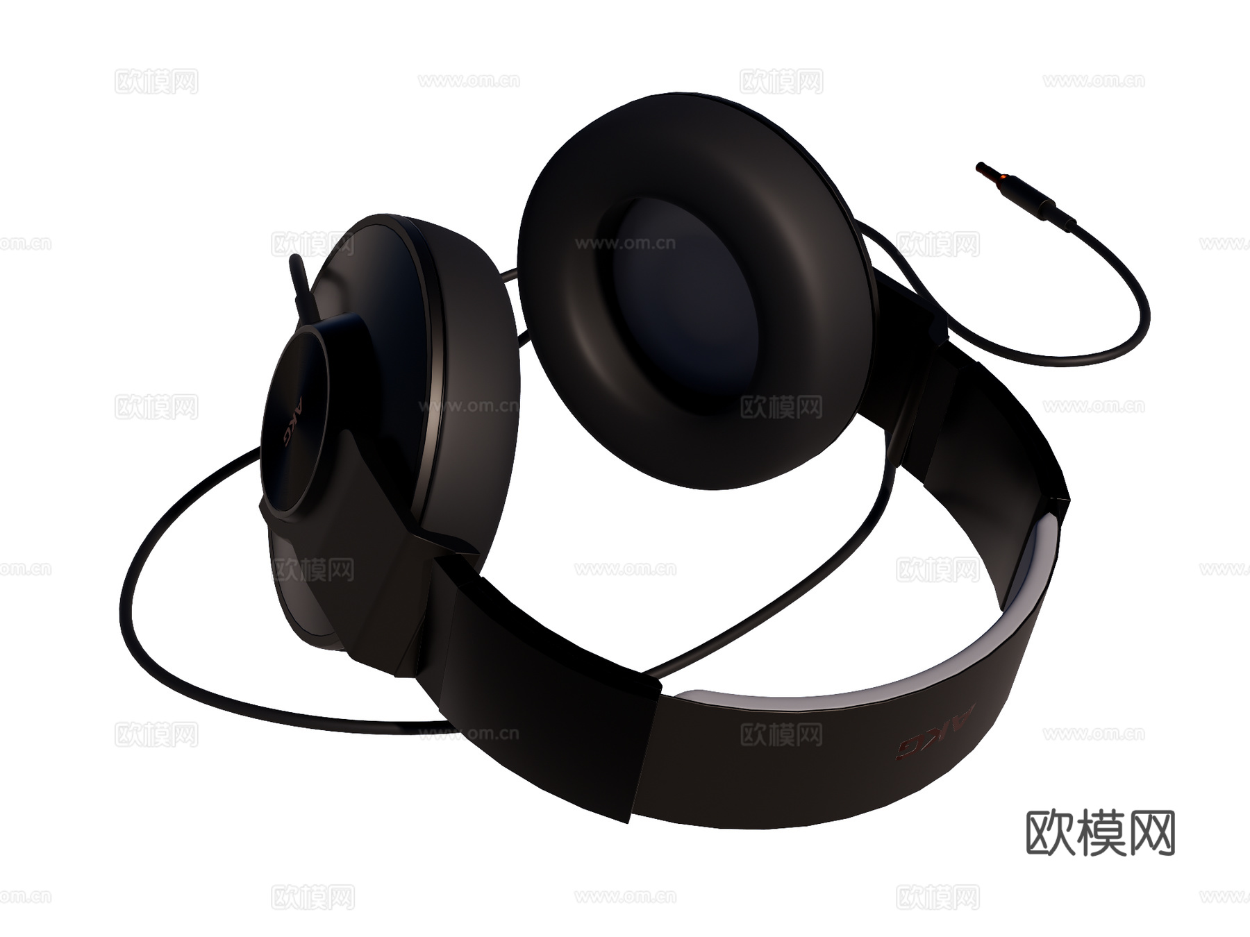 头戴式耳机su模型下载（渲染图1）