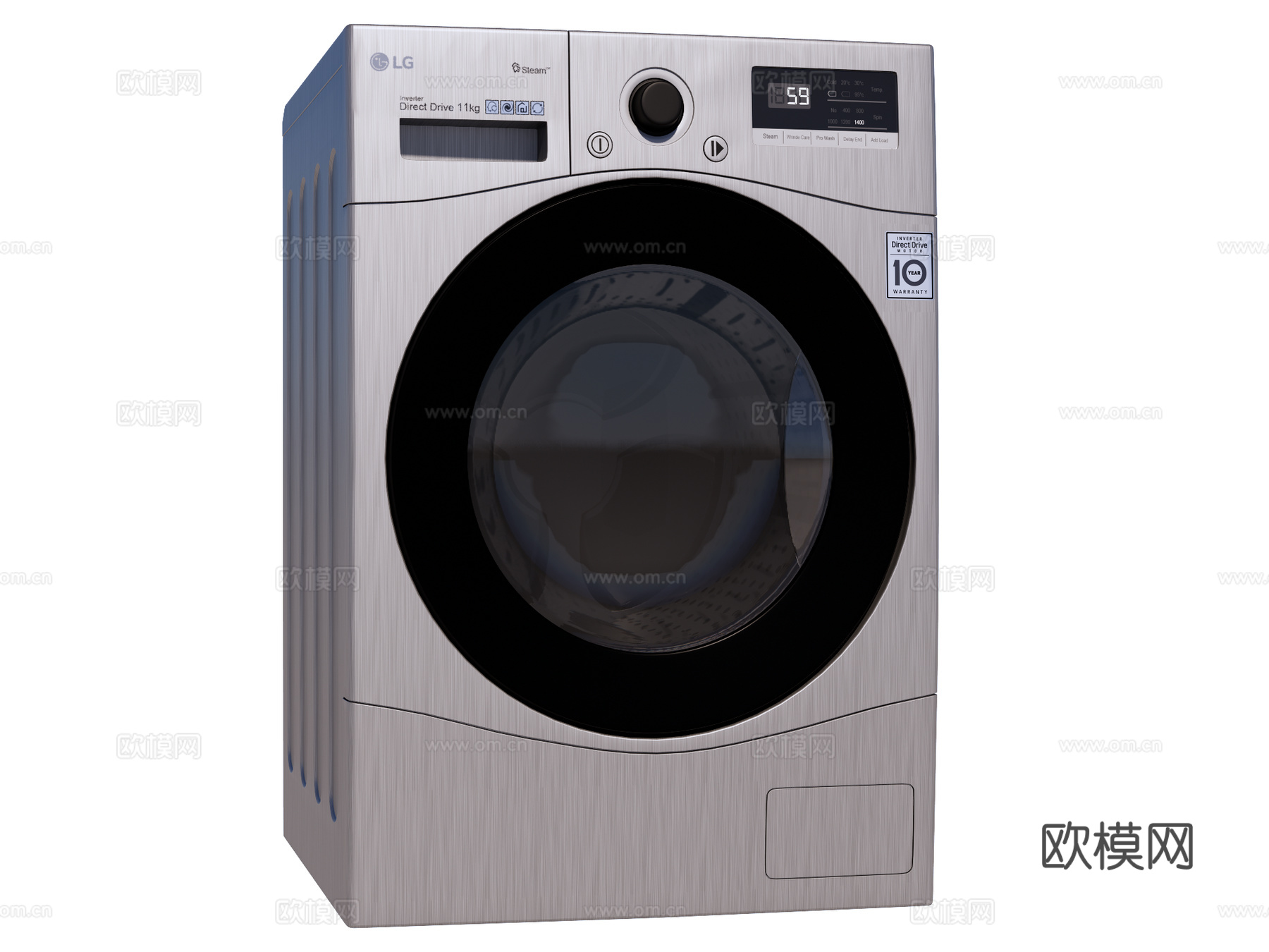 滚筒洗衣机 烘干机su模型下载（渲染图1）