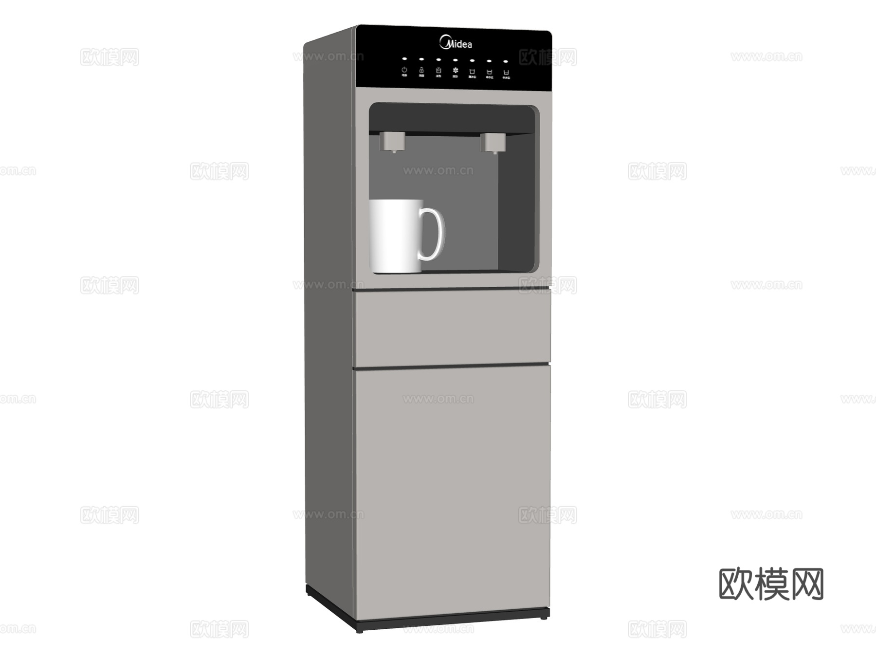 饮水机su模型下载（渲染图2）