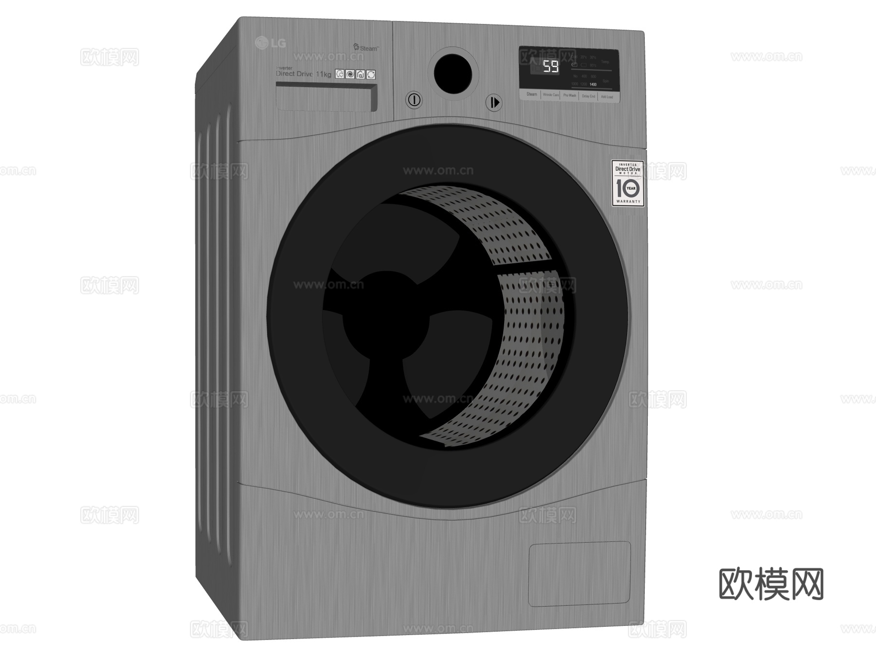 滚筒洗衣机 烘干机su模型下载（渲染图2）