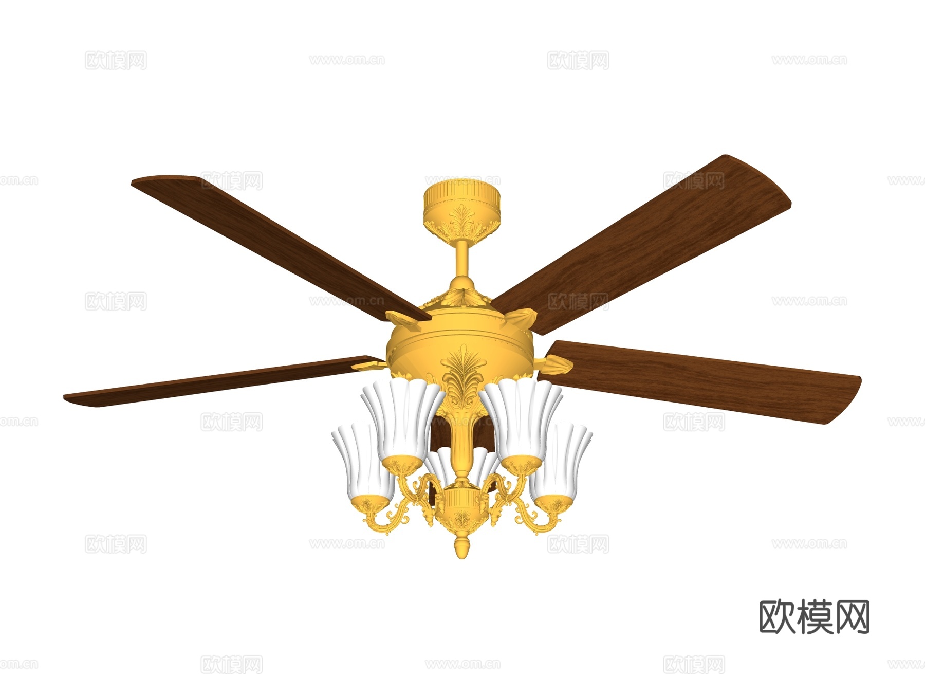 风扇 吊扇 风扇灯su模型下载（渲染图2）