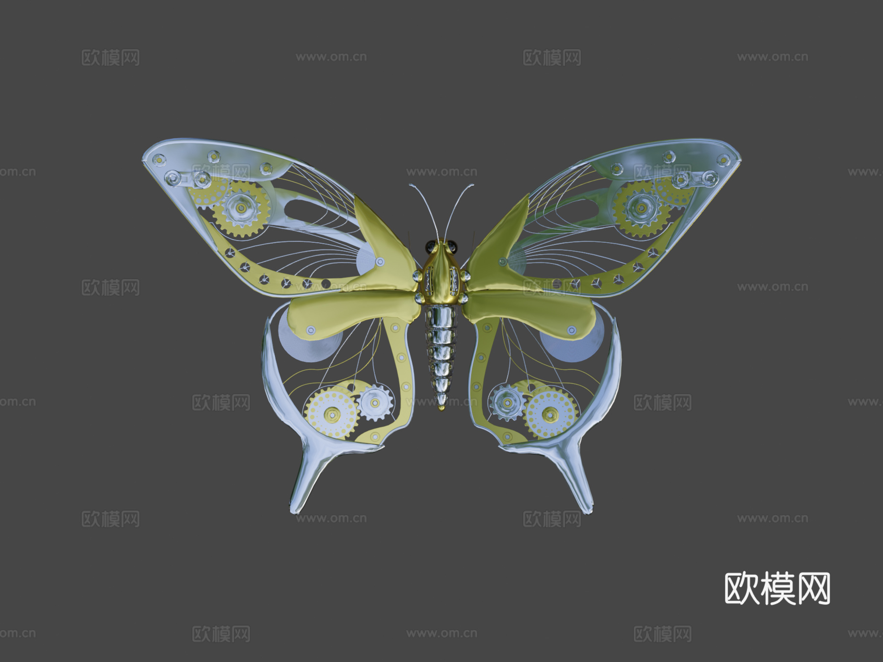 发条蝴蝶su模型下载（渲染图8）