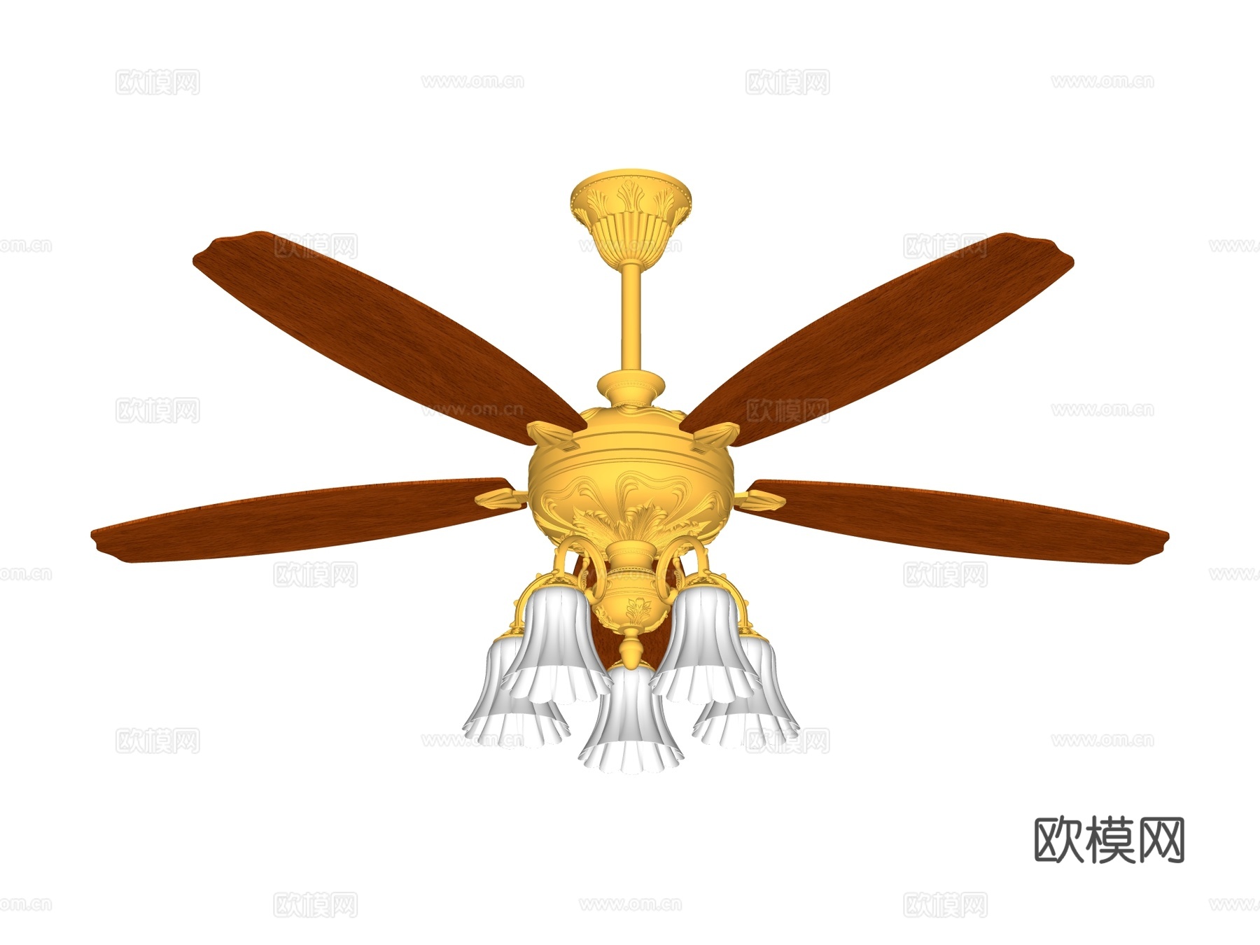 风扇 吊扇 风扇灯su模型下载（渲染图2）