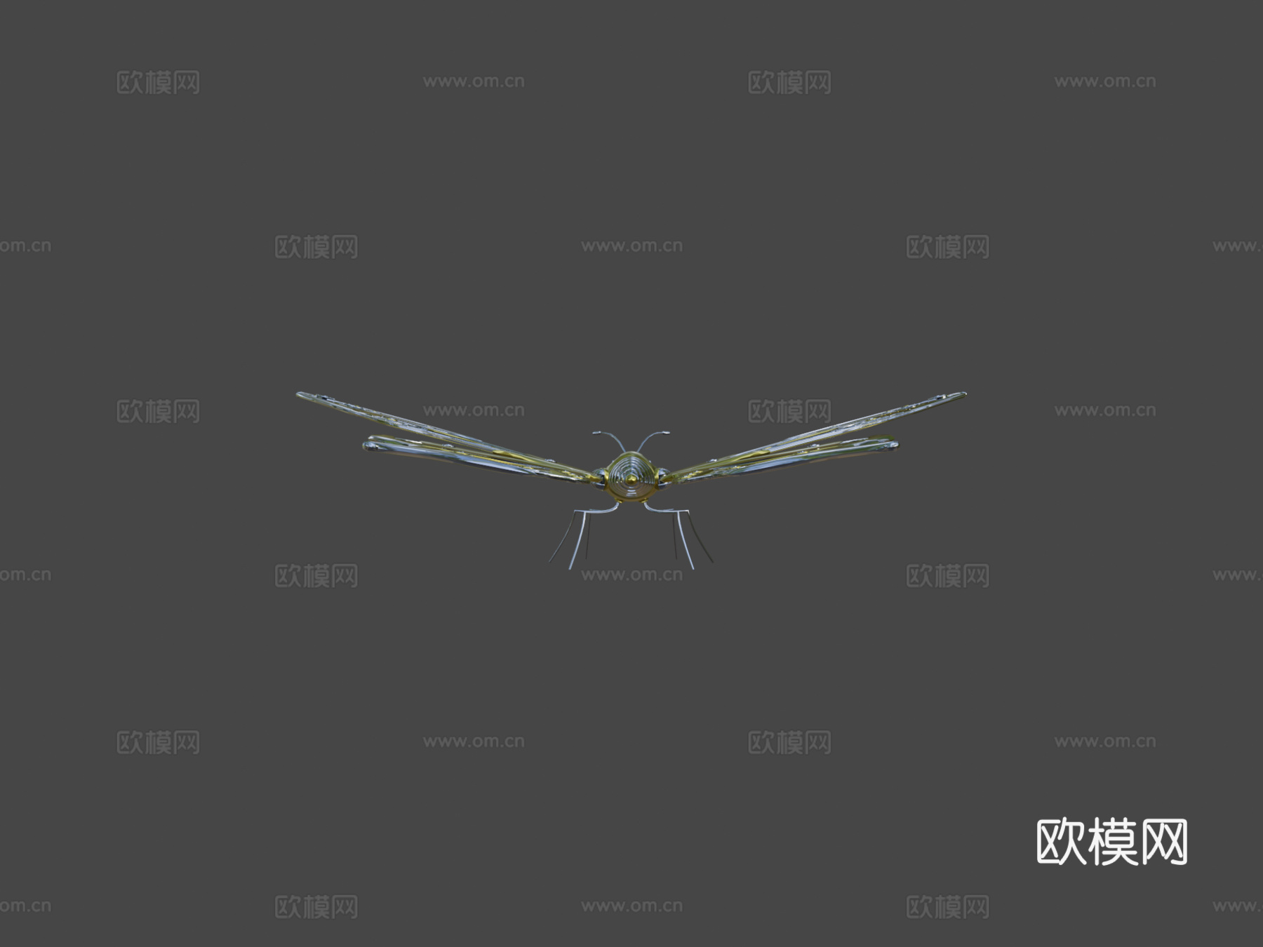 发条蝴蝶su模型下载（渲染图5）