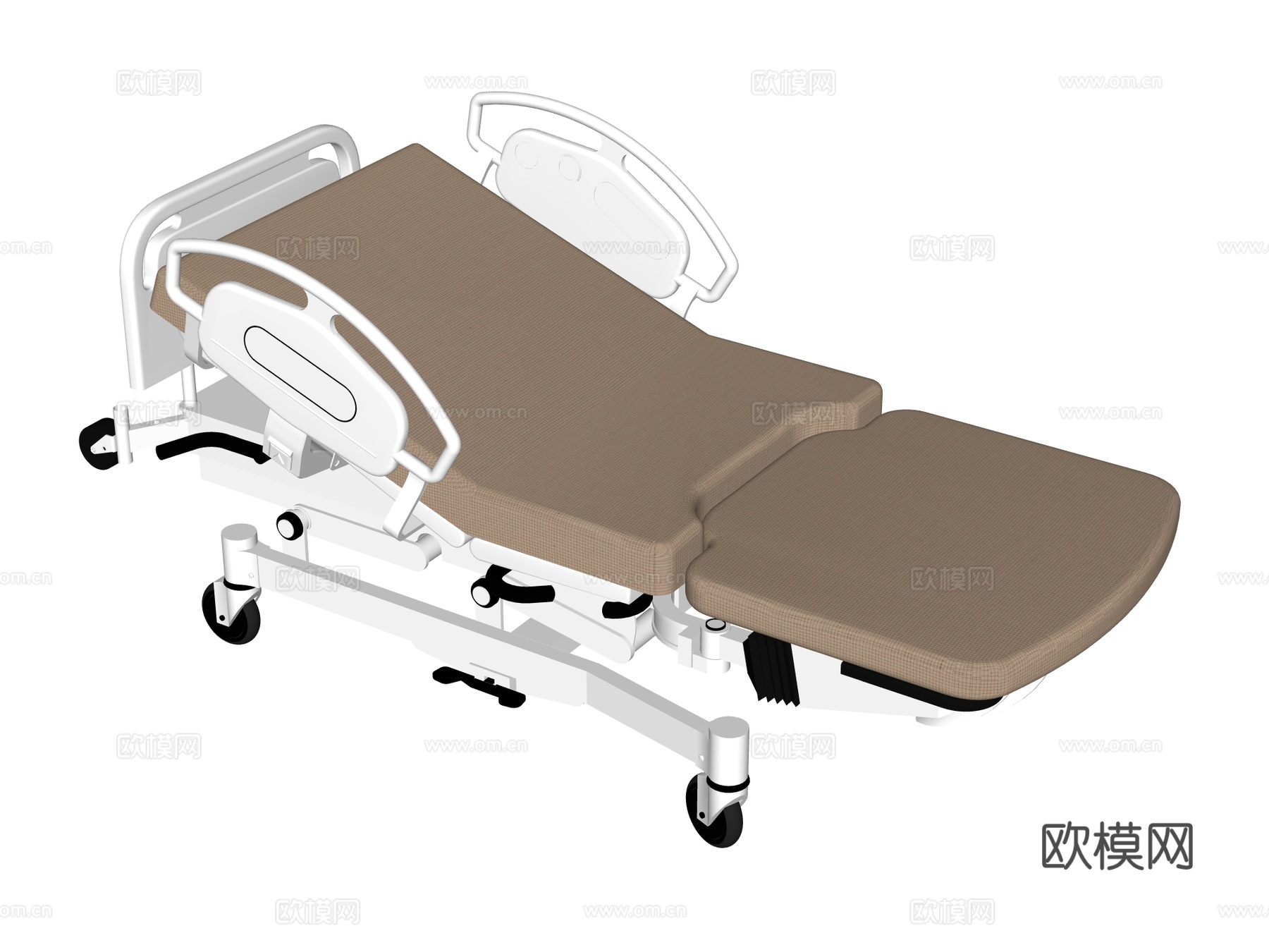 病床su模型下载（渲染图2）